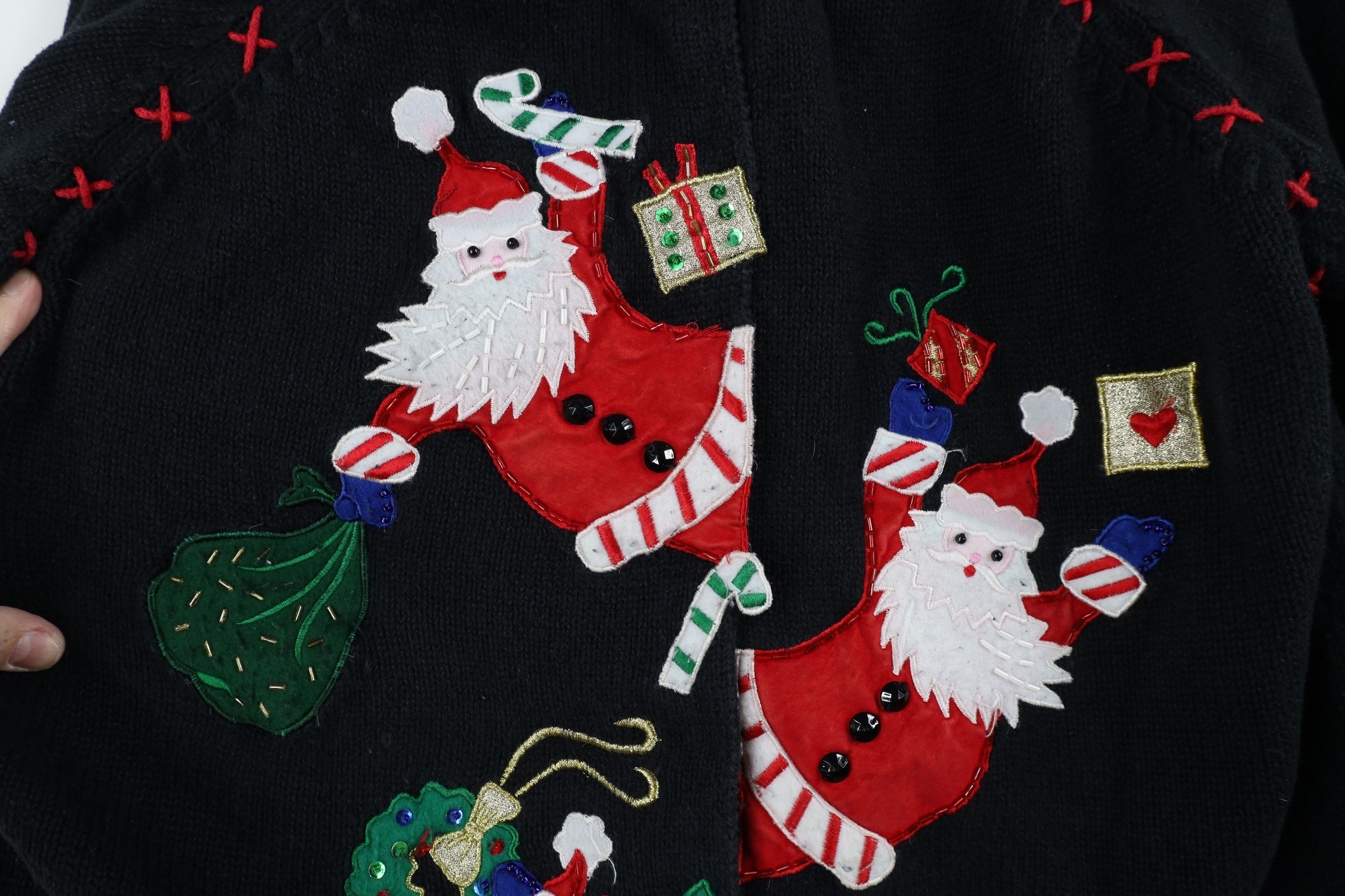 Vintage Vintage Y2K 2004 Christmas Santa Claus Cardigan Sweater Size M / US 6-8 / IT 42-44 - 4 Thumbnail