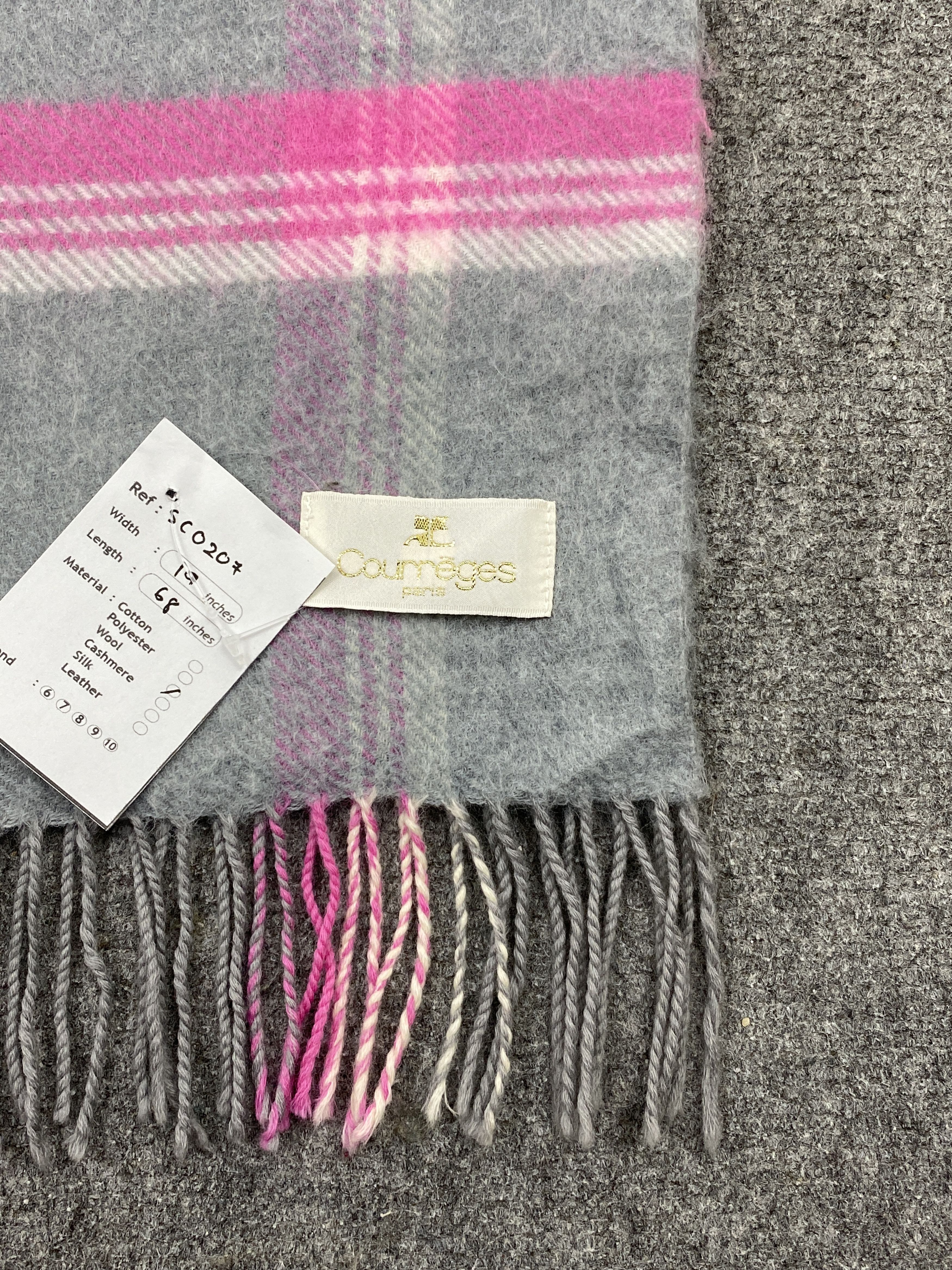 Courreges Courreges Paris Scarf / Muffler / Neckwear SC0207 Size ONE SIZE - 7 Thumbnail