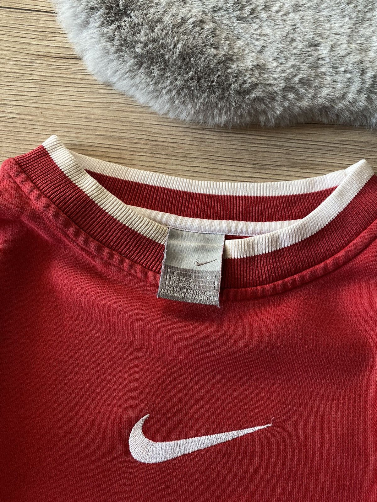 Nike × Vintage NIKE CENTER SWOOSH BOXY DRILL Y2K VINTAGE SWEATSHIRT Size US S / EU 44-46 / 1 - 5 Thumbnail