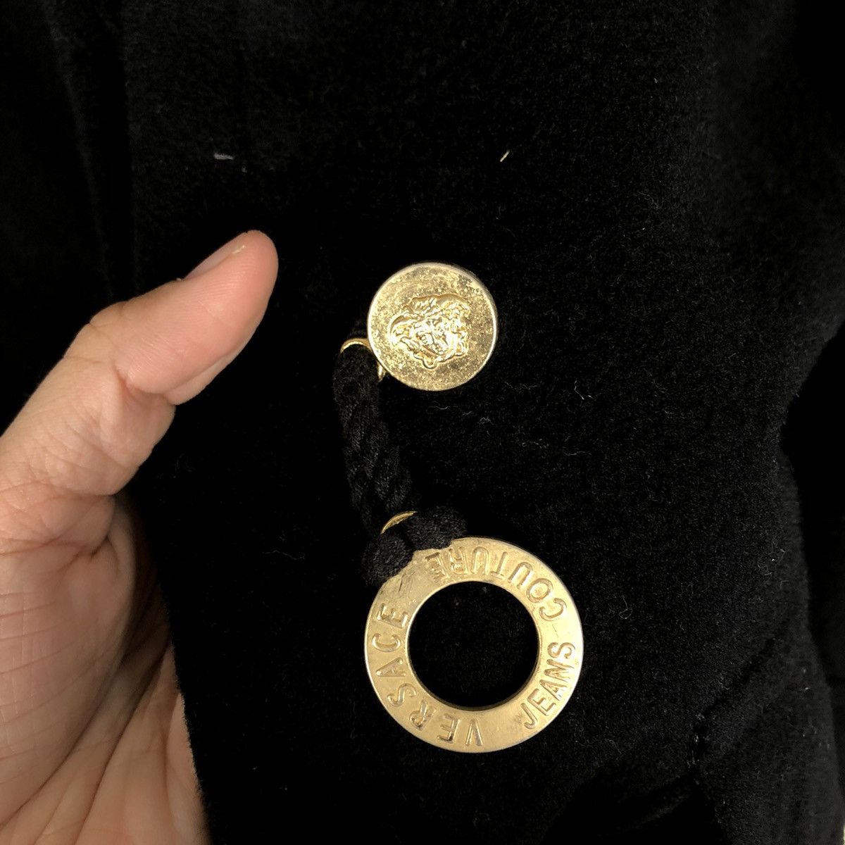 Versace Jeans Couture Vintage Heavy Wool Jacket Black Versace Jeans Couture Italy Size US M / EU 48-50 / 2 - 18 Thumbnail