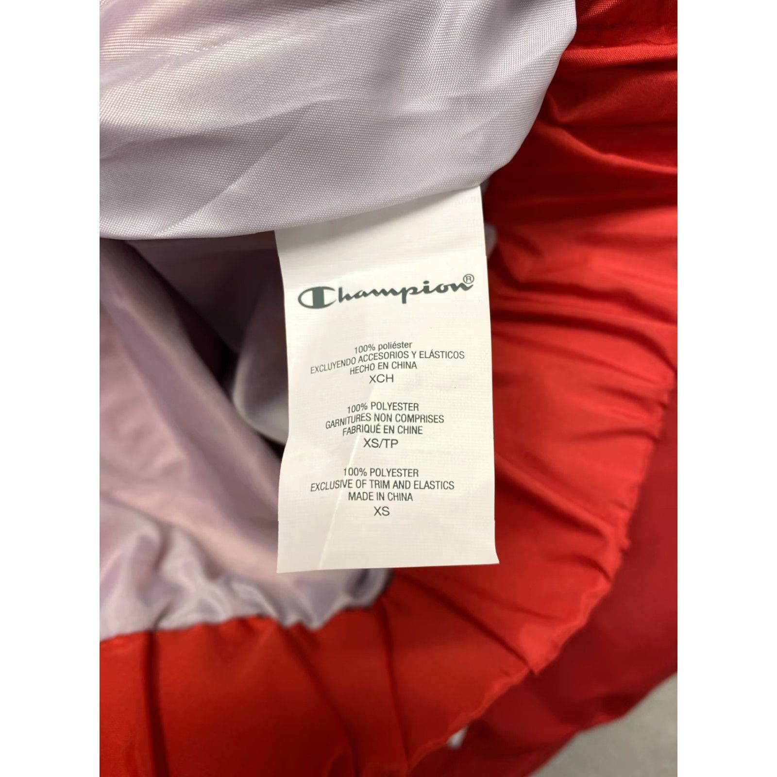 Champion Champion Women's Hoodie Jacket XS Full Zip Logo Red Cotton Blend Activewear Size XS / US 0-2 / IT 36-38 - 7 Thumbnail