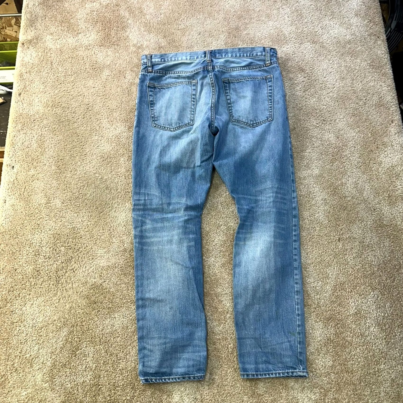 Gap Gap 1969 Jeans Men’s 34x30 Blue Denim Slim Straight 5-Pocket Design Denim Cotton Blend Button Zip Pockets Regular Size Type Jeans Mens Size US 34 / EU 50 - 7 Thumbnail