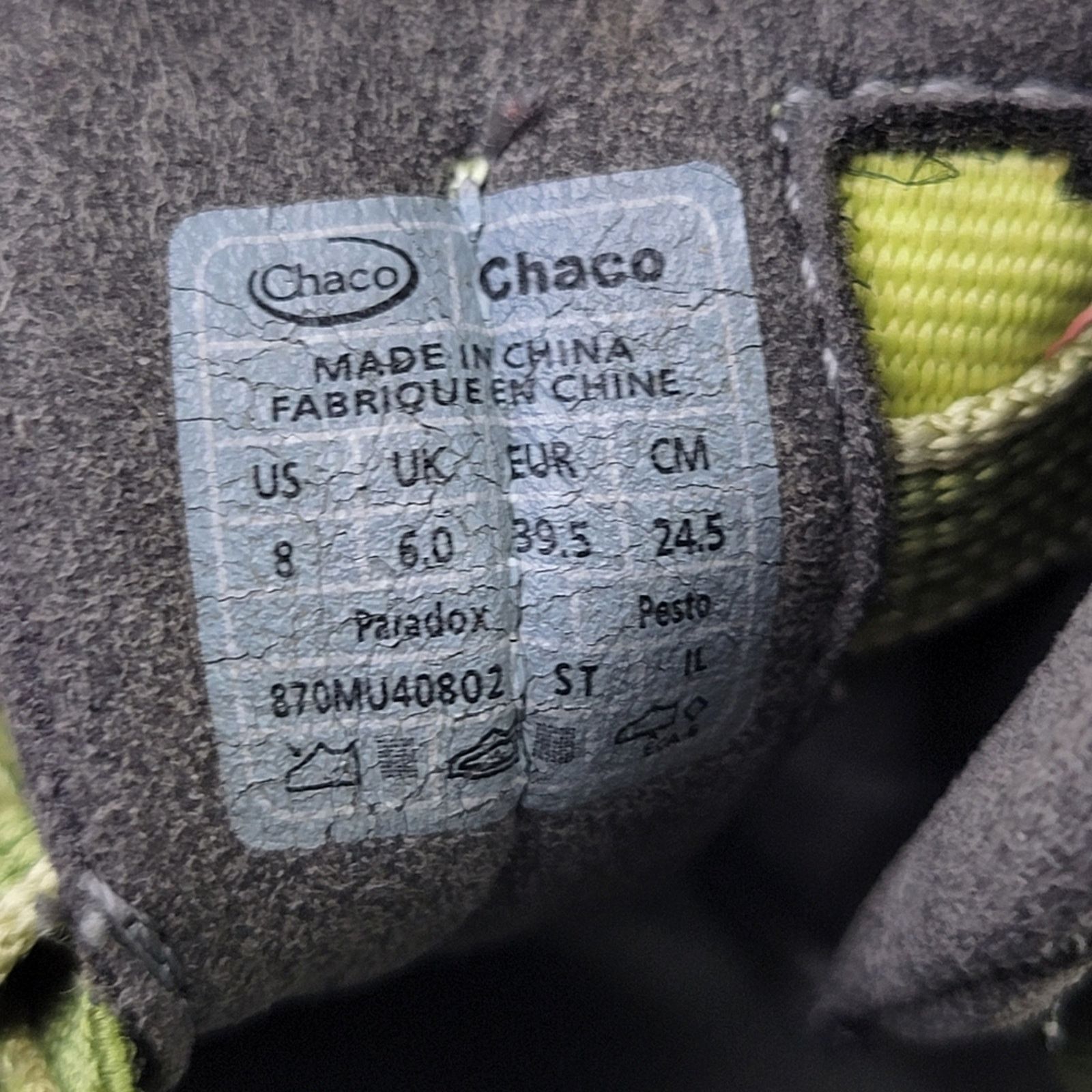 Chaco Chaco Paradox Pesto Green EcoTread Sandal Shoe - 8 Size US 8 / IT 38 - 9 Thumbnail