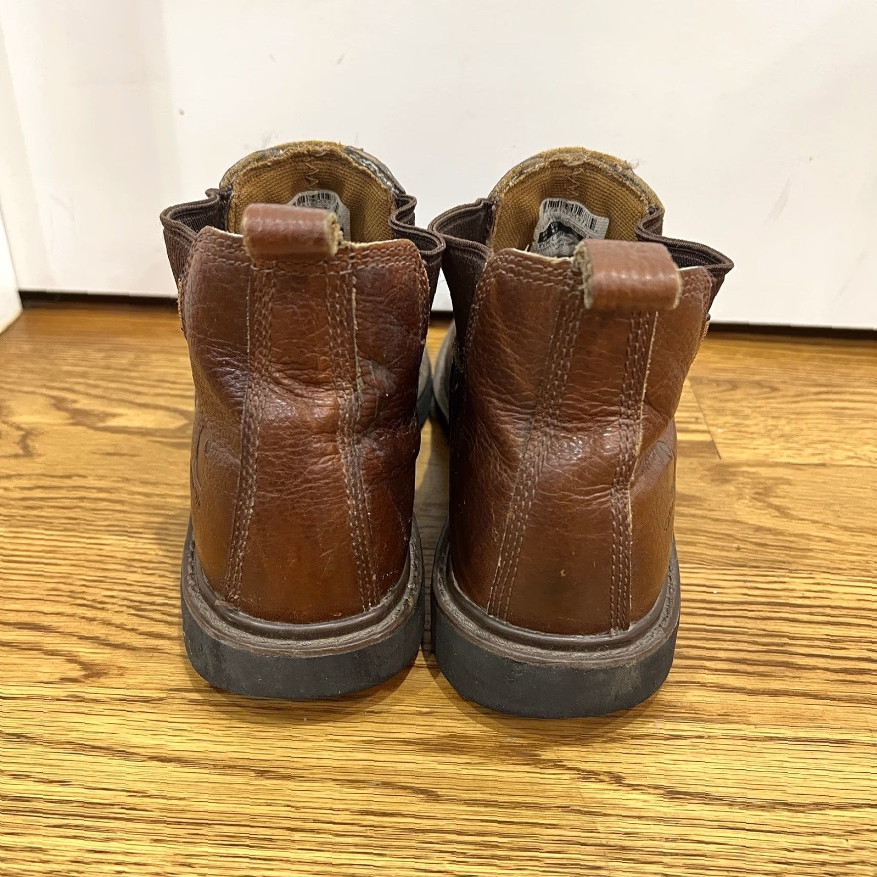 Carhartt Carhartt Boots Men’s 8.5 M Brown Waterproof Romeo Work Slip On CMS4100 Soft Toe - Work Boots, Men, Brown, Waterproof, Slip-On, Leather Upper, 8.5 M Size US 8.5 / EU 41-42 - 4 Thumbnail