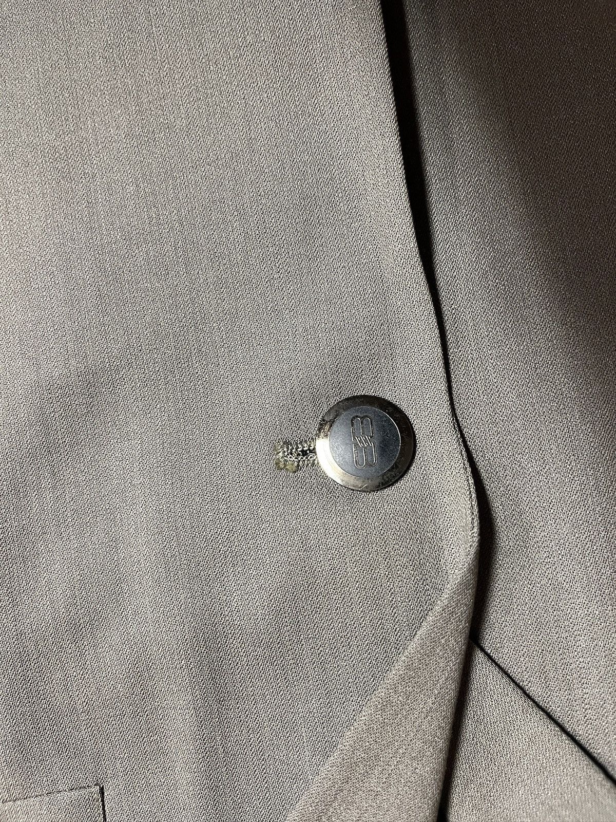 Balenciaga Vintage Grey Olive Balenciaga Paris Blazer and Pants Suit Size 44S - 4 Thumbnail