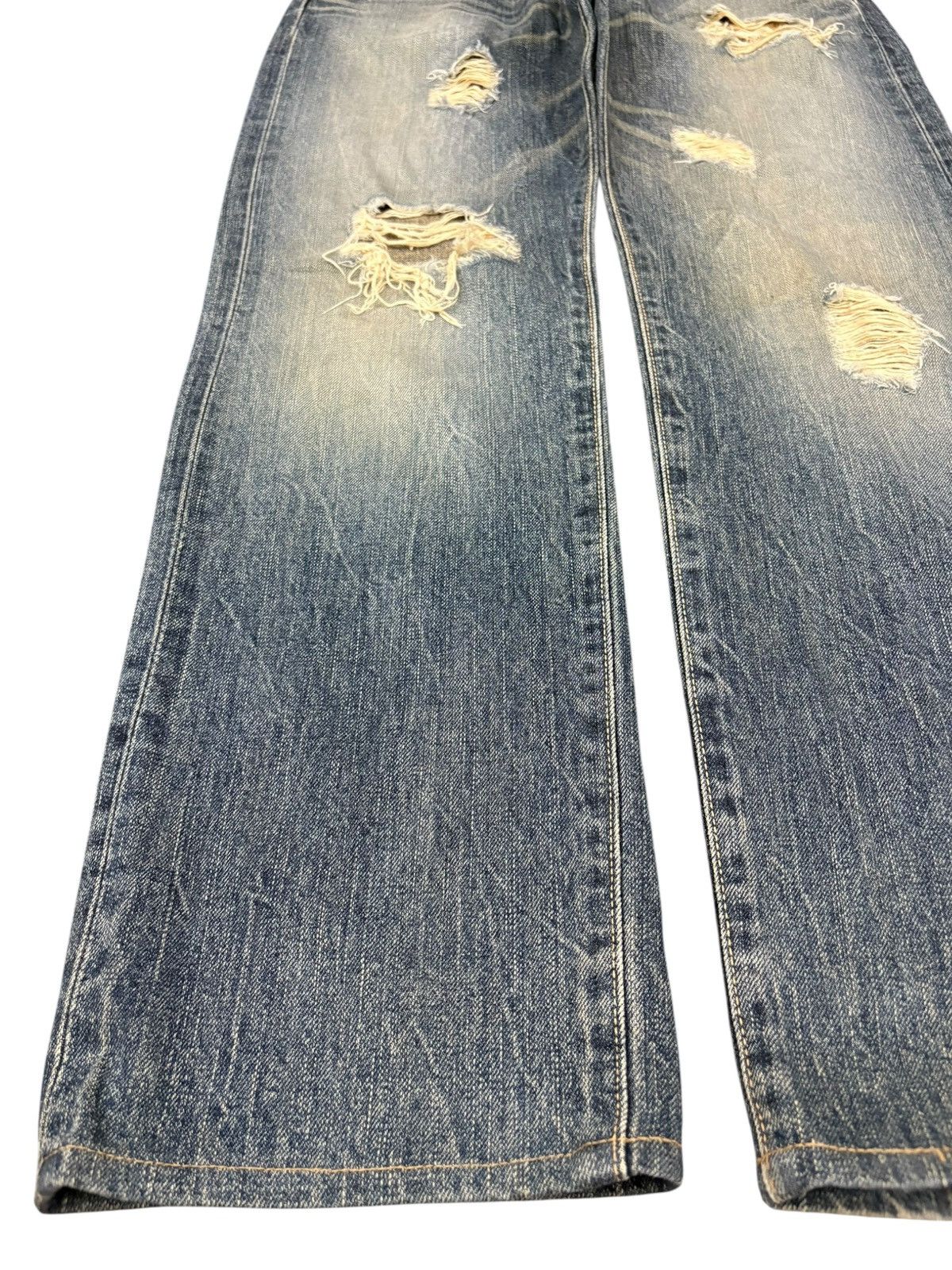 Edwin Vintage Japanese Edwin 505 Selvedge Wash Distress Loose Jean Size US 29 - 7 Thumbnail