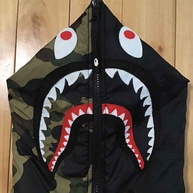 Bape BAPE camo Batting shark full zip hoodie jacket a bathing ape Size US M / EU 48-50 / 2 - 3 Thumbnail