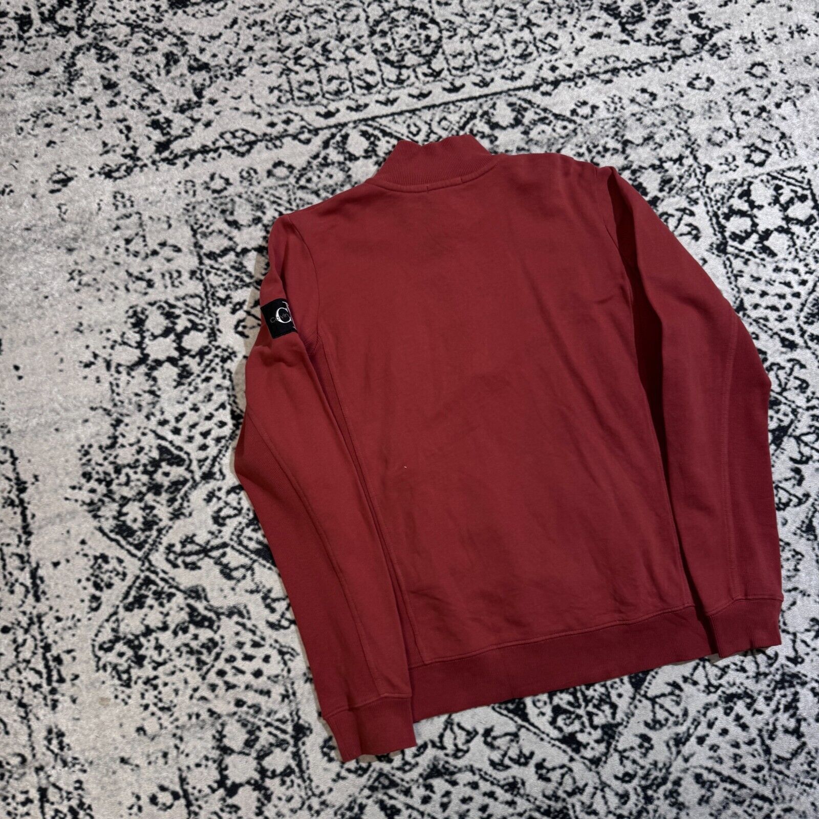 Calvin Klein × Vintage Calvin Klein Unisex Red Cotton Halfzip Sweatshirt Size M Size US M / EU 48-50 / 2 - 12 Thumbnail
