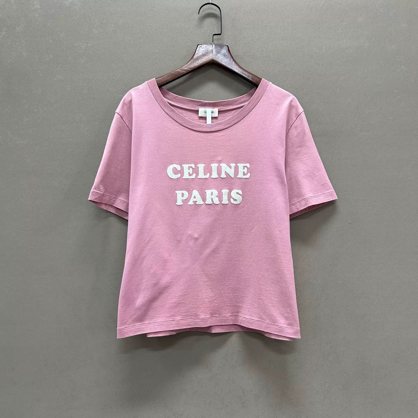 Celine Celine 99 New Dusty Pink Flocked Short Sleeve S Size S / US 4 / IT 40 - 1 Thumbnail