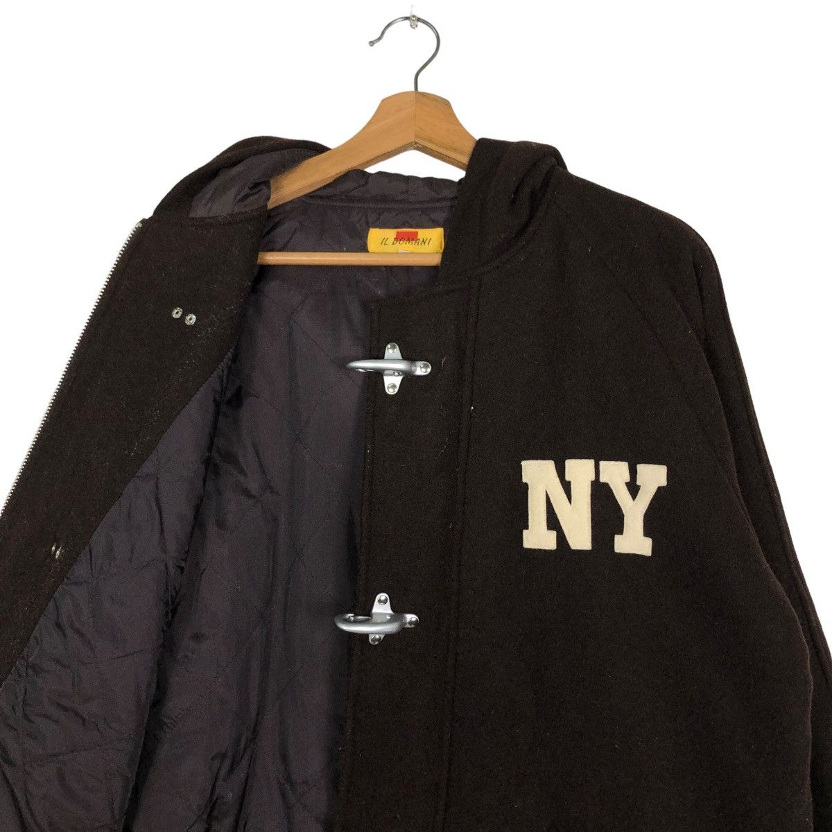 Japanese Brand × Vintage 🔥VINTAGE WOOL JACKET IL DOMANI NY NEW YORK BIG LOGO Size US M / EU 48-50 / 2 - 14 Thumbnail