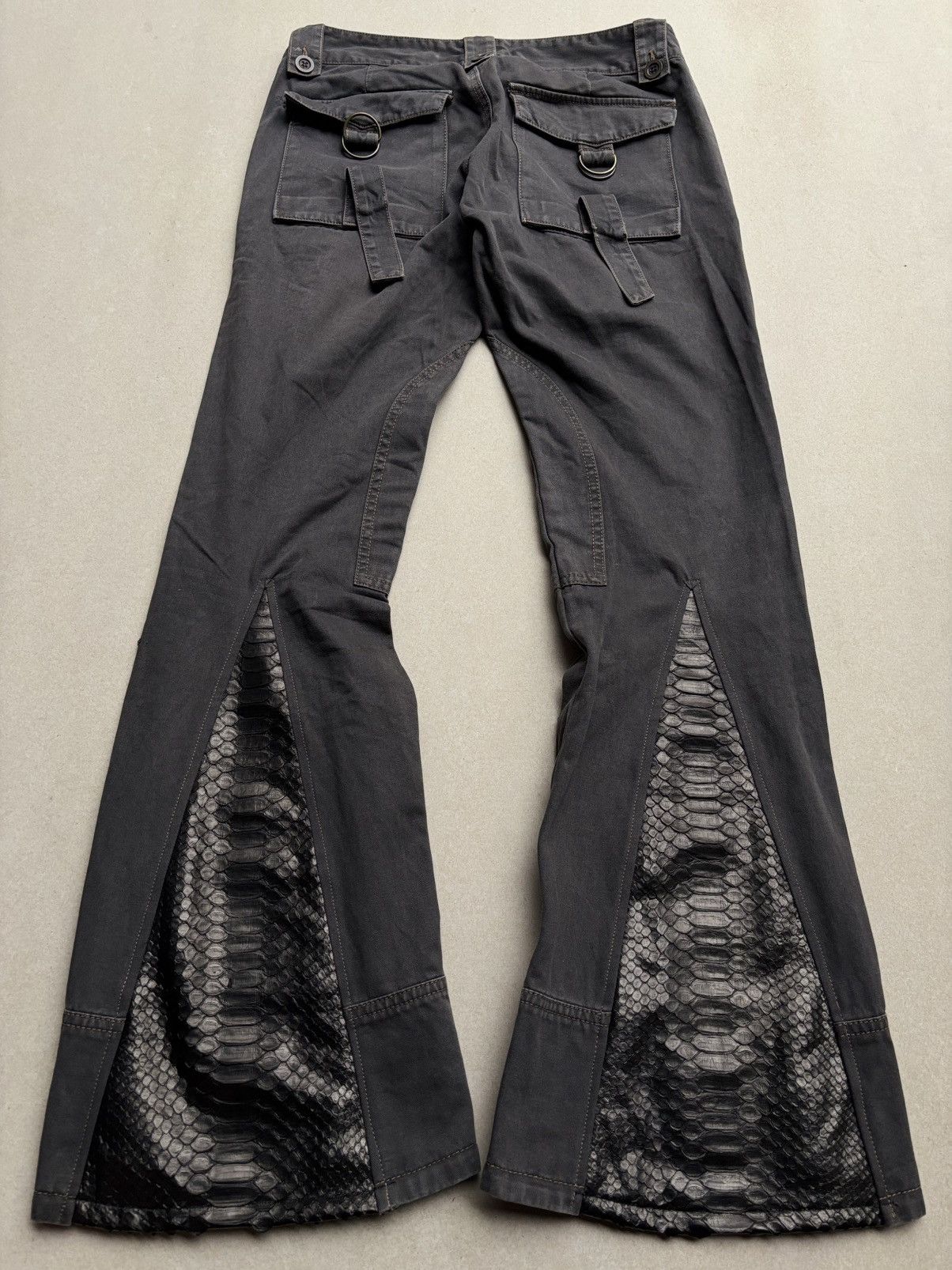 Tete Homme ЖИЗНЬ lace up flare cargo pants Size US 29 - 2 Thumbnail