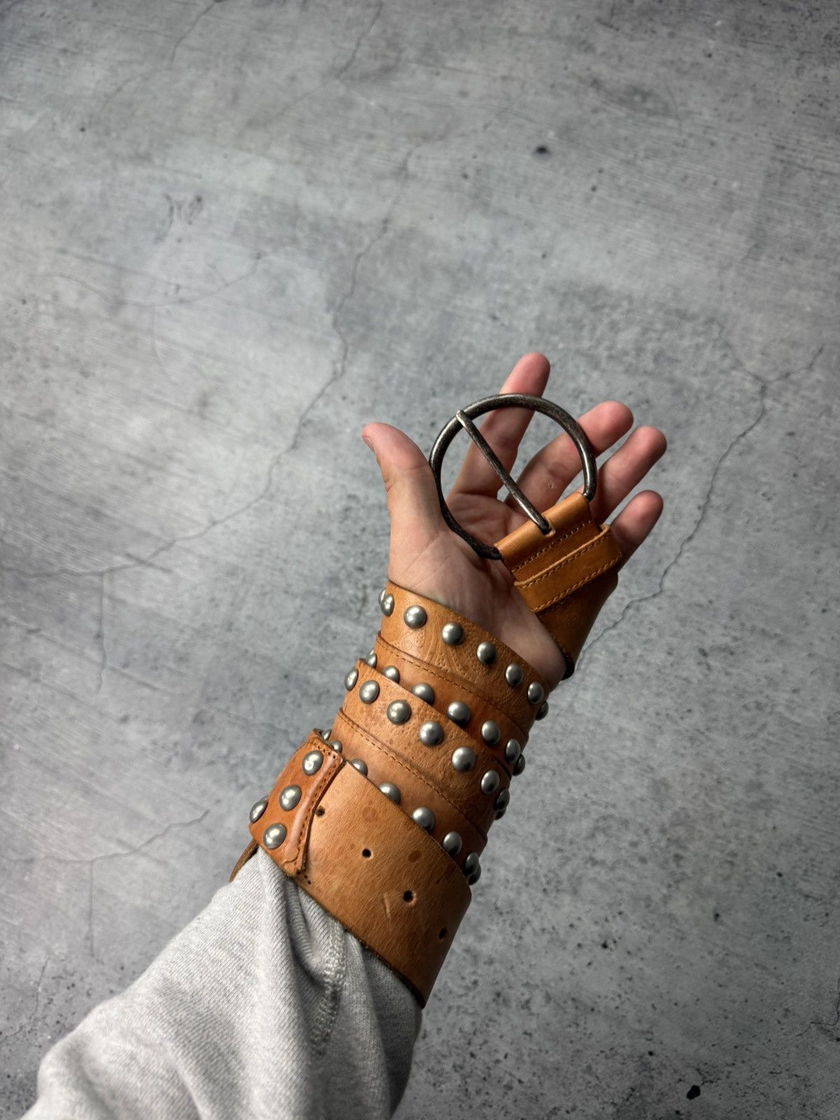 Vintage Vintage Y2K Bb.Simon Style Punk Cross Logo 🤎belt Japanese Size ONE SIZE - 3 Thumbnail