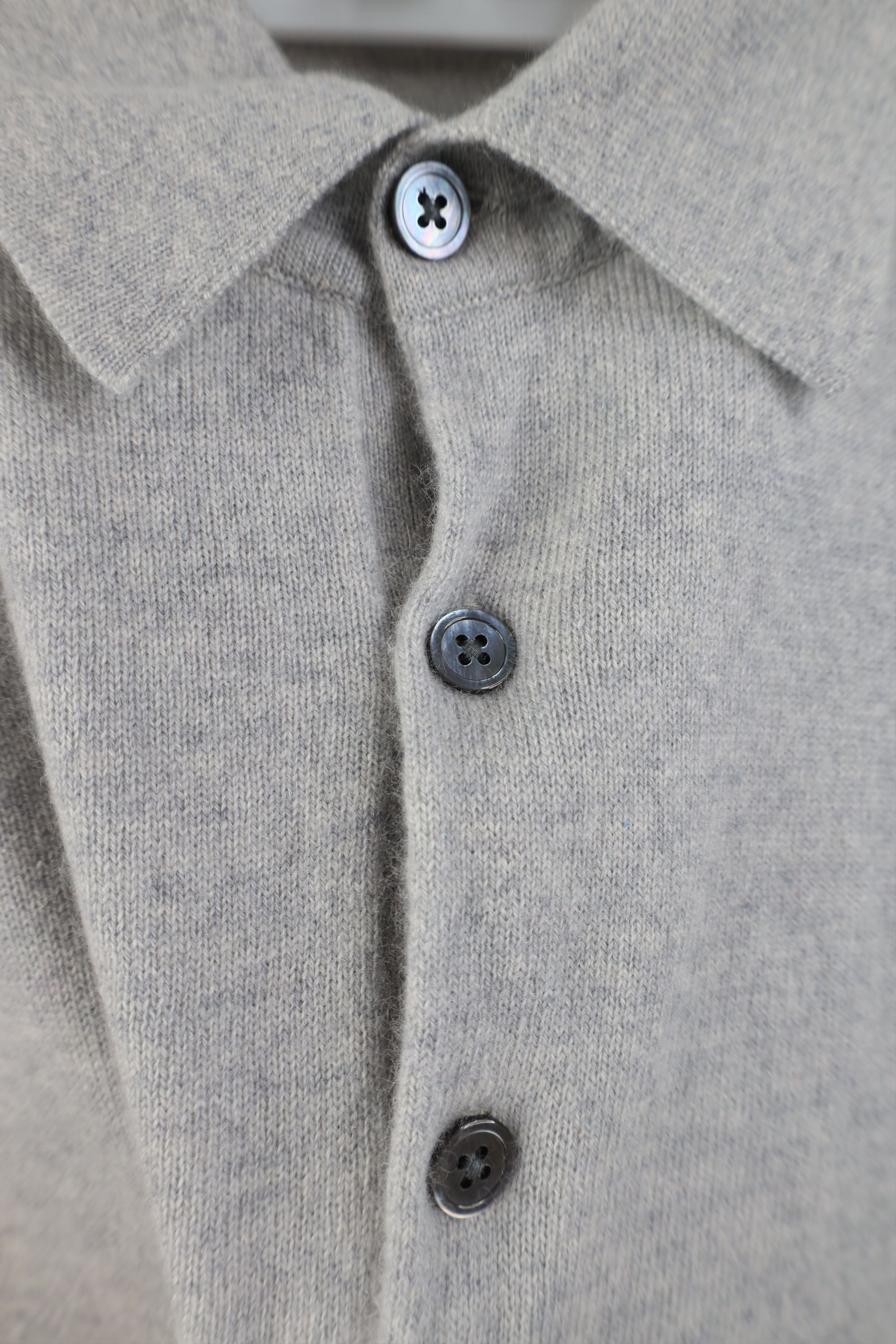 Lands' End Vintage 90s Lands End Cashmere Knit Collared Sweater Gray Size US L / EU 52-54 / 3 - 4 Thumbnail