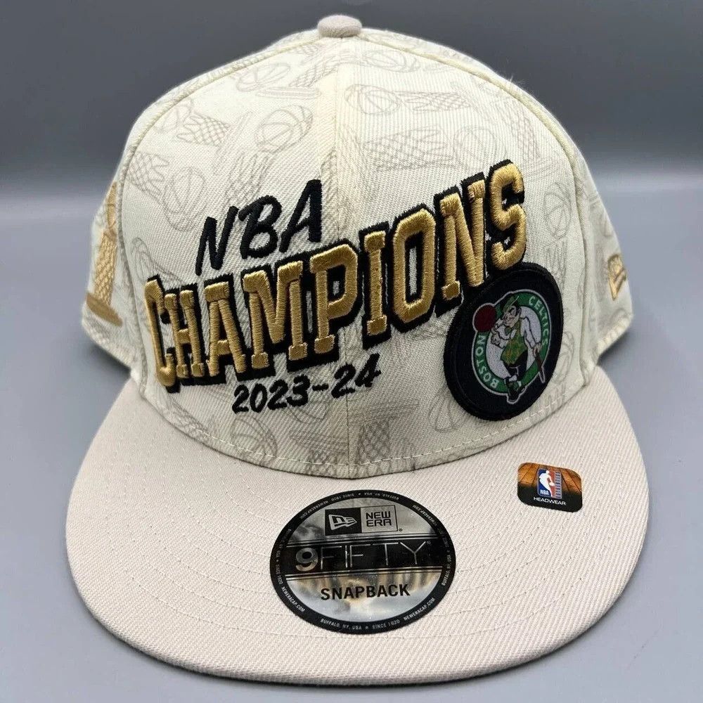 New Era Boston Celtics Hat Men 2024 NBA Champions Snap Back Tatum Size ONE SIZE - 1 Thumbnail