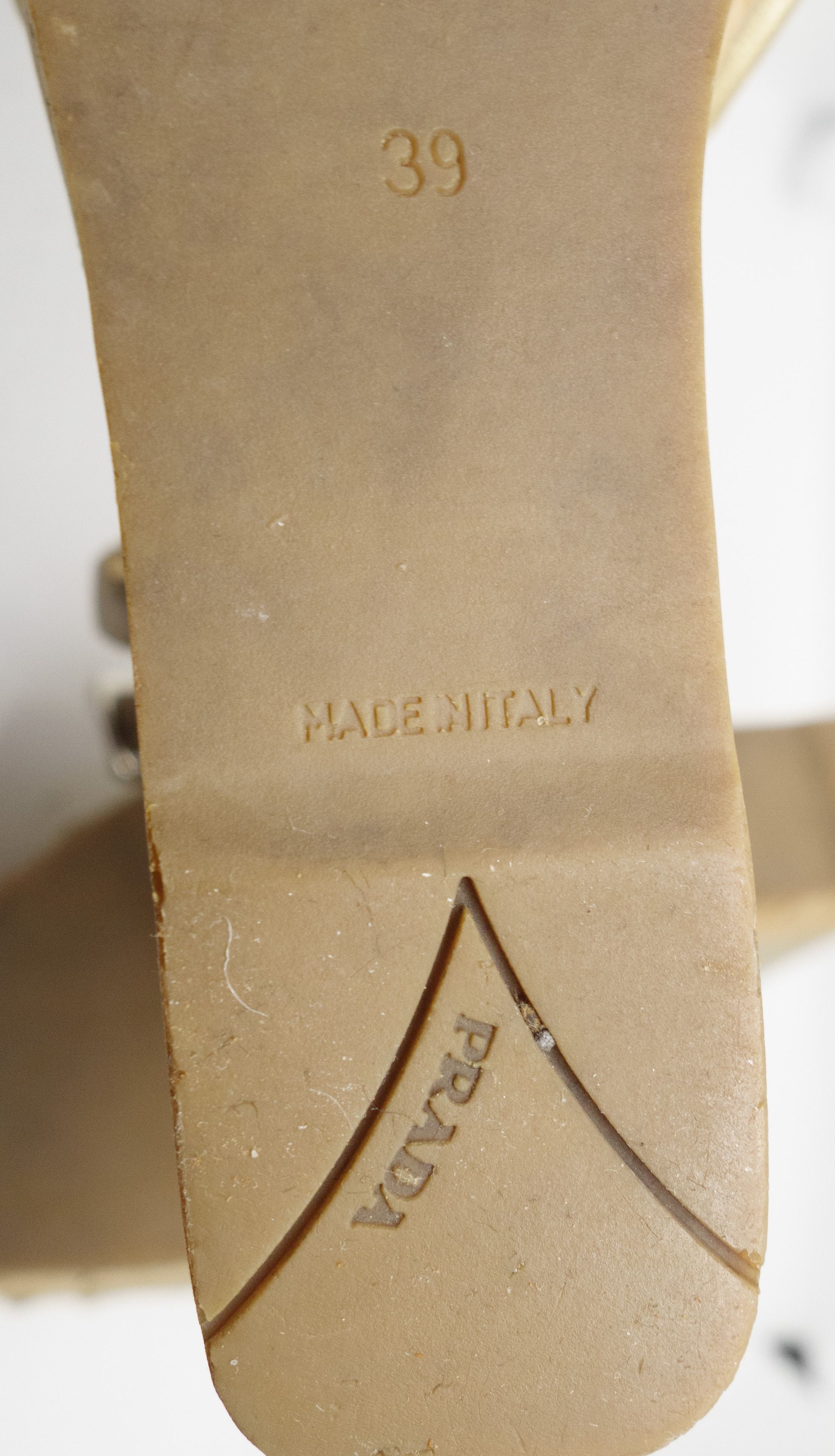 Prada 00s Metallic Cork Wedge Strappy Peep Toe Heels y2k Size US 9 / IT 39 - 8 Thumbnail