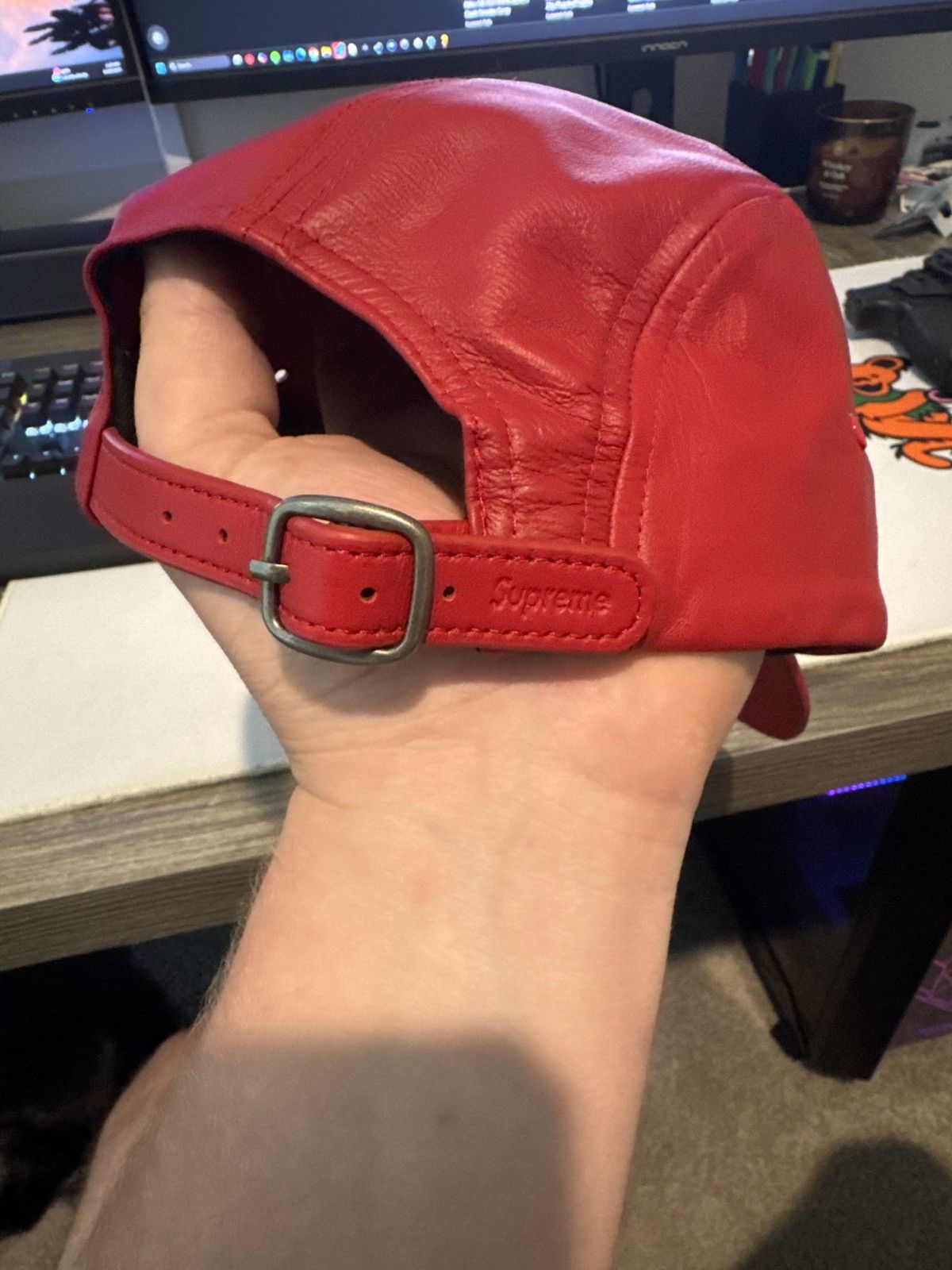 Supreme Supreme leather Camp Cap Size ONE SIZE - 2 Thumbnail