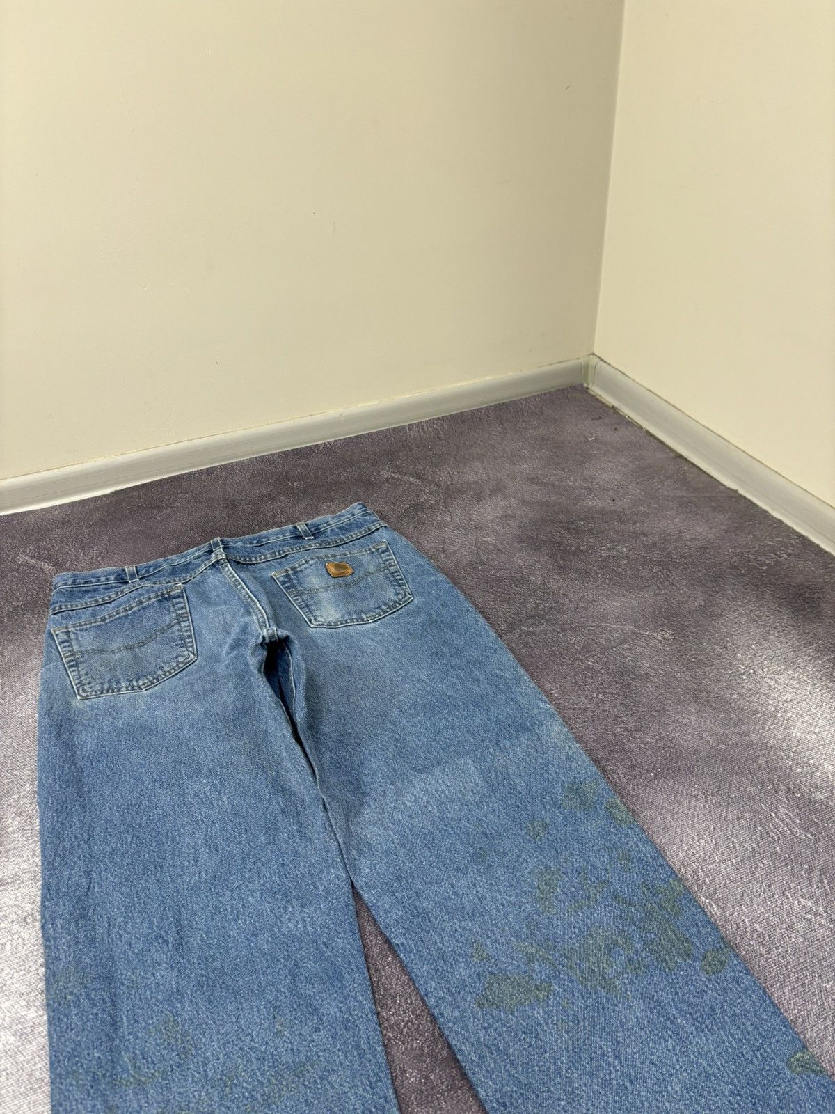 Carhartt Vintage 90s Carhartt Relaxed Fit Blue Work Denim Baggy Jeans Size US 38 / EU 54 - 5 Thumbnail