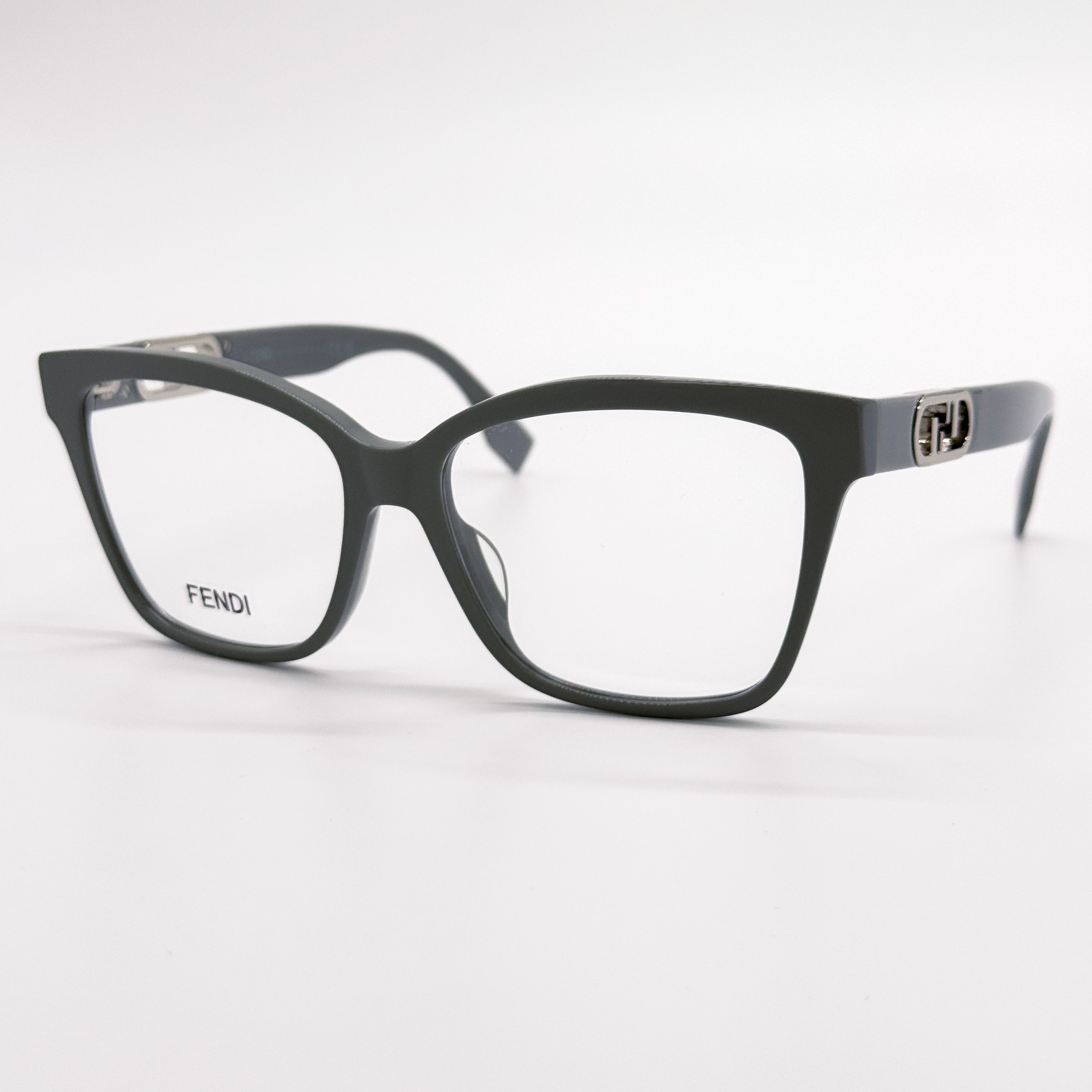 Fendi NEW FENDI FE50025I 020 SHINY GREY UNISEX EYEGLASSES FENDI Size ONE SIZE - 2 Thumbnail
