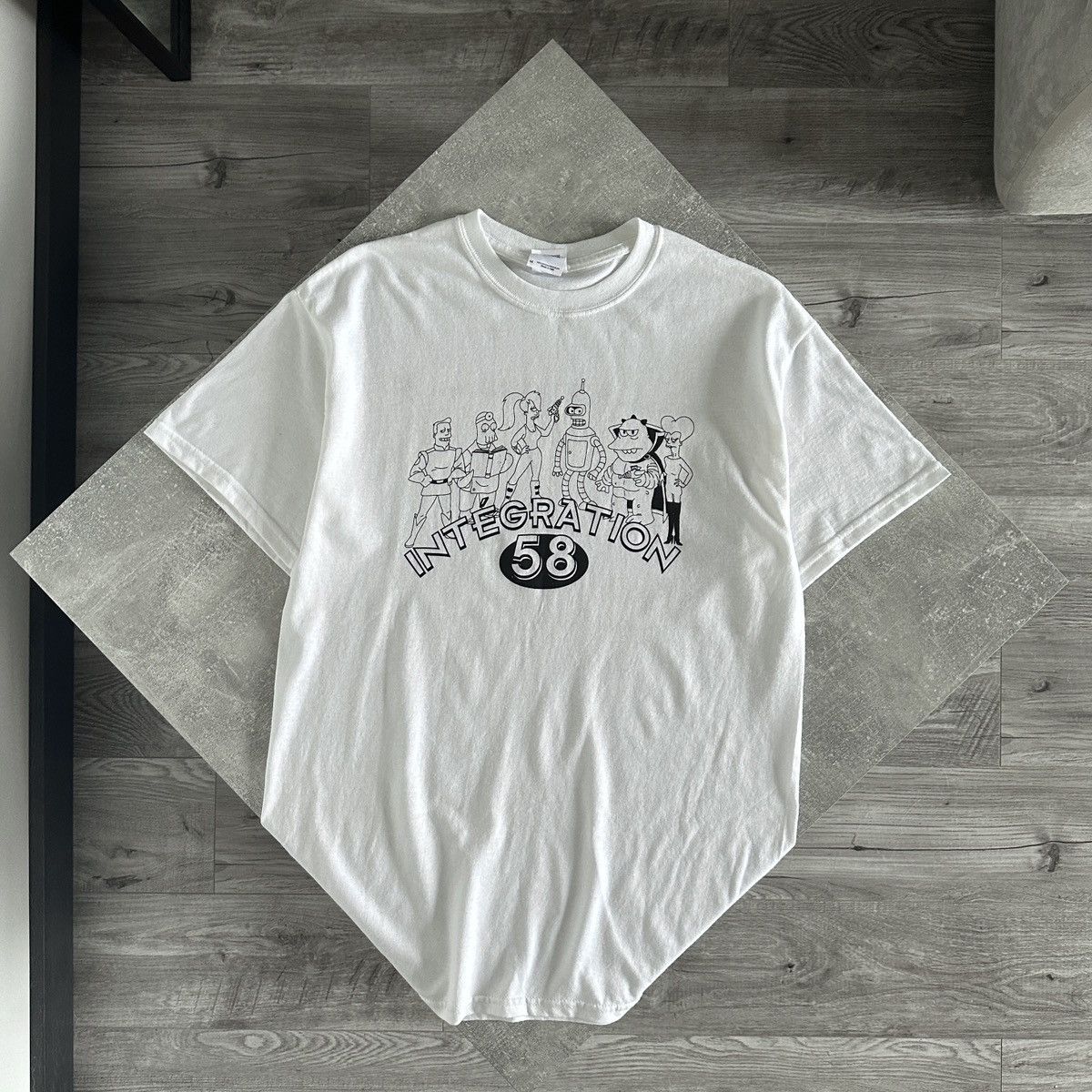 Cartoon Network Vintage y2k Futurama Integration 58 tee 00s Cartoon Simpsons Size US M / EU 48-50 / 2 - 1 Thumbnail
