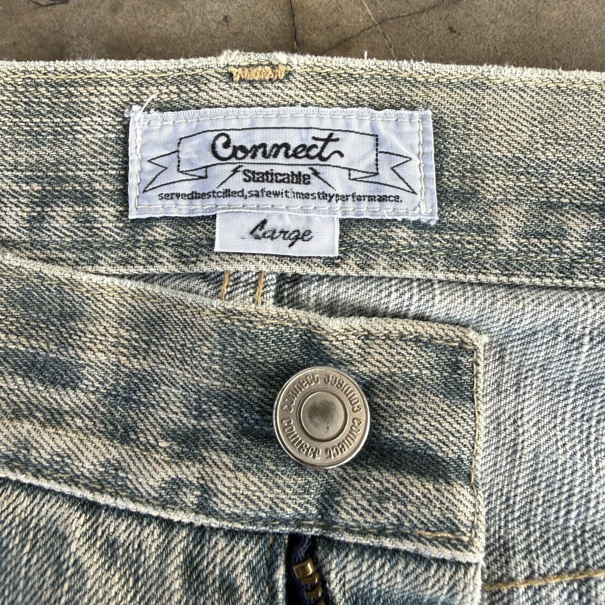 Japanese Brand W35x29.5 Vintage Connect Rusty Faded Denim Jean Pants Size US 35 - 10 Thumbnail
