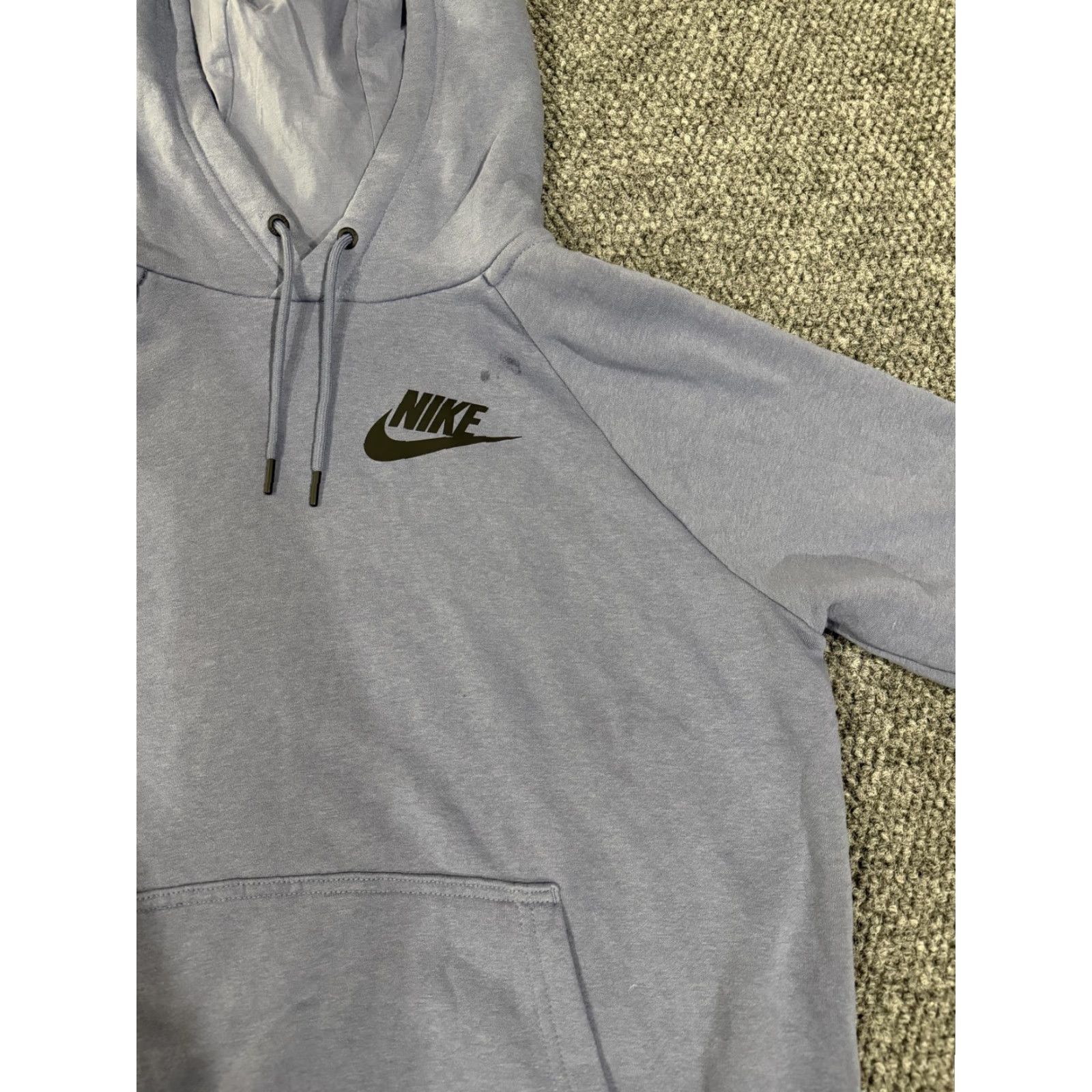 Nike Nike Hoodie Women's Large Blue Pullover Swoosh Logo Fleece Sweatshirt Athletic Size L / US 10 / IT 46 - 3 Thumbnail