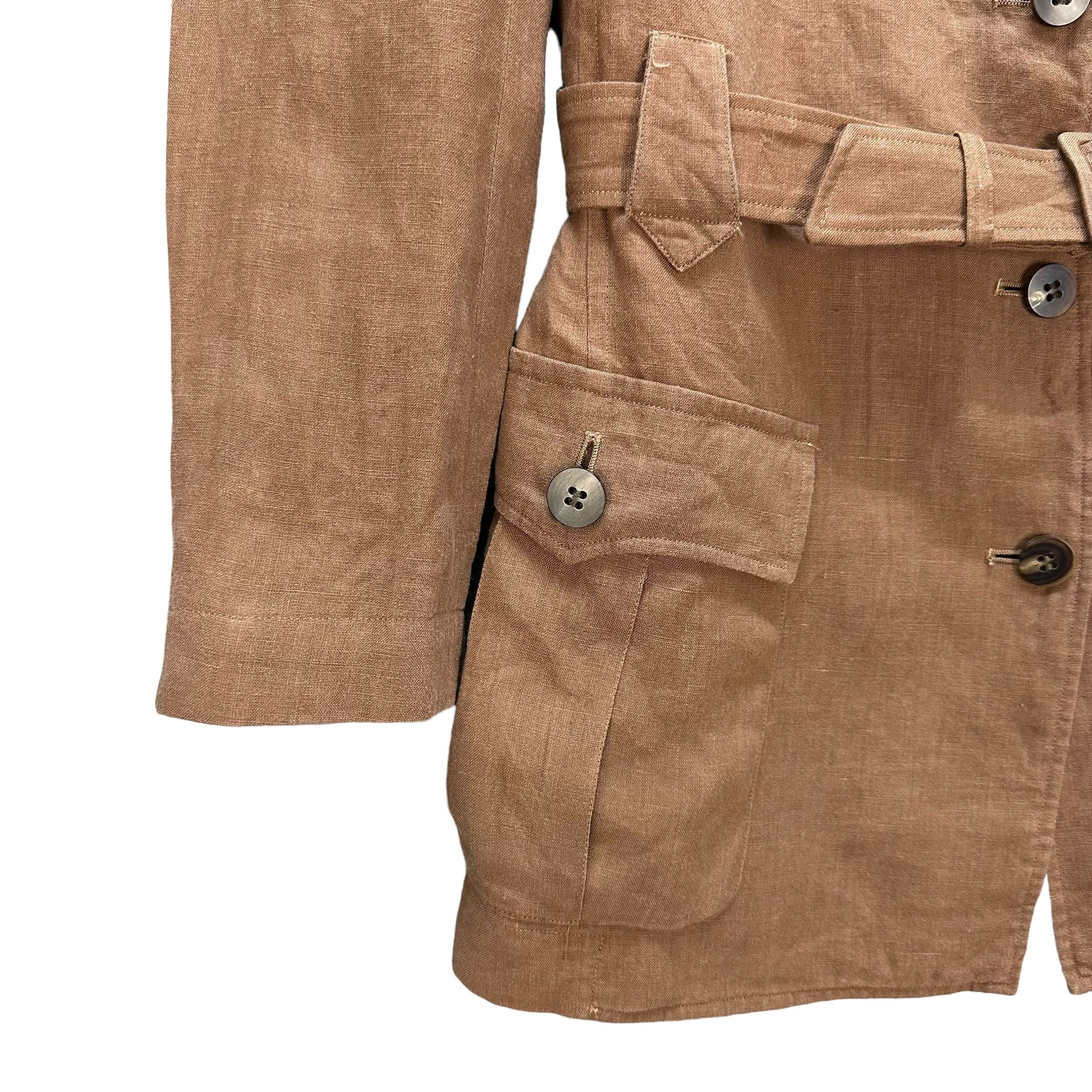 BIGI BIGI Made in Japan Belted Jacket Linen Skirt Suits #A24-0556 Size S / US 4 / IT 40 - 5 Thumbnail