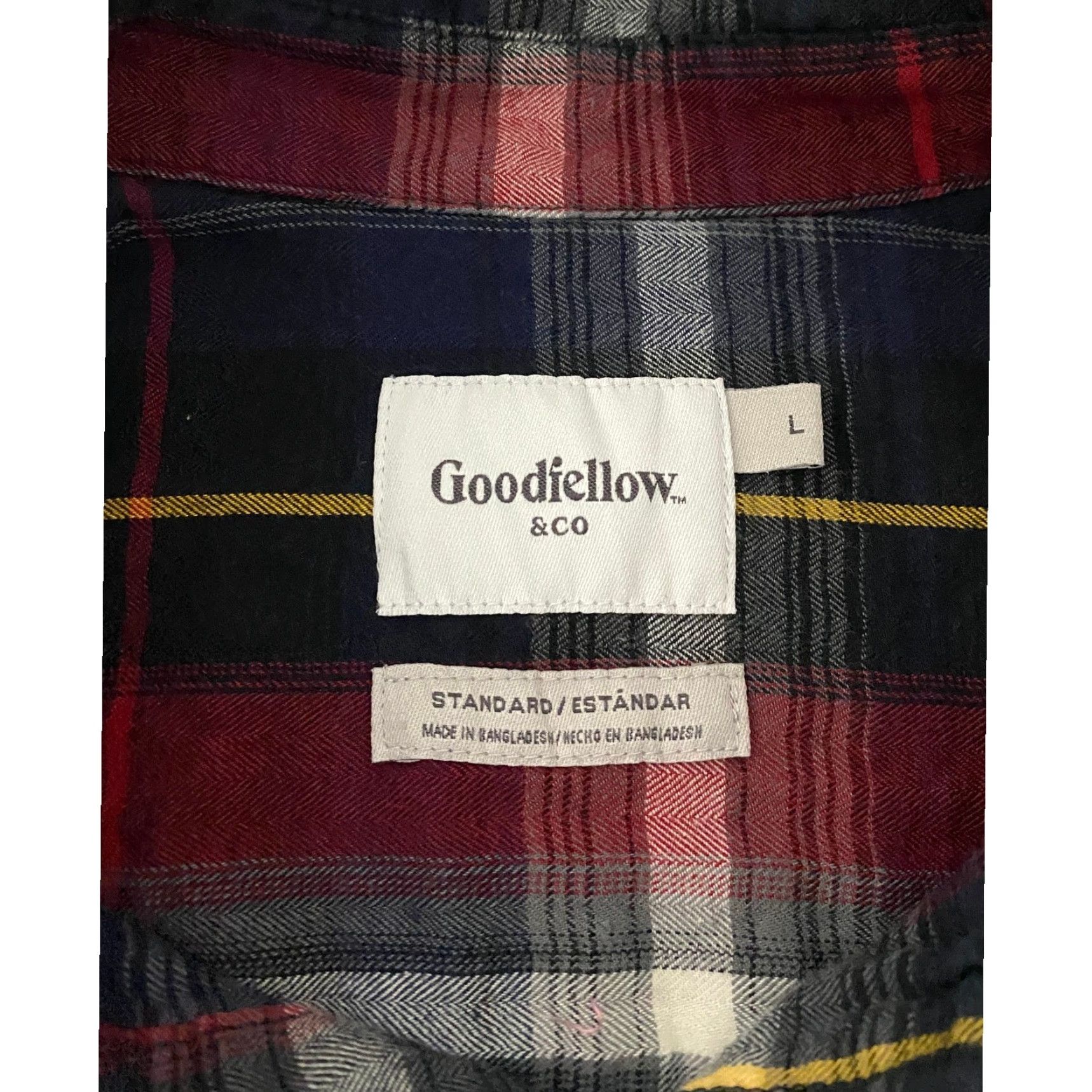 Vintage Goodfellow & Co Button-Up Shirt Plaid Flannel Long Sleeve Mens L Casual Outdoor Size US L / EU 52-54 / 3 - 2 Thumbnail