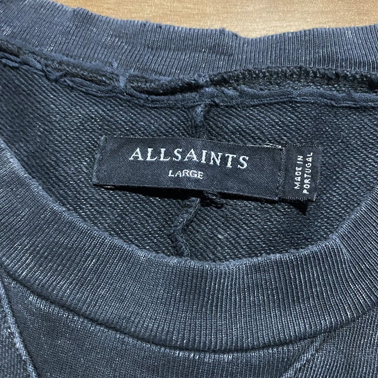 Allsaints Allsaint Reid Crewneck Black Acid Wash Holes Size US L / EU 52-54 / 3 - 8 Thumbnail