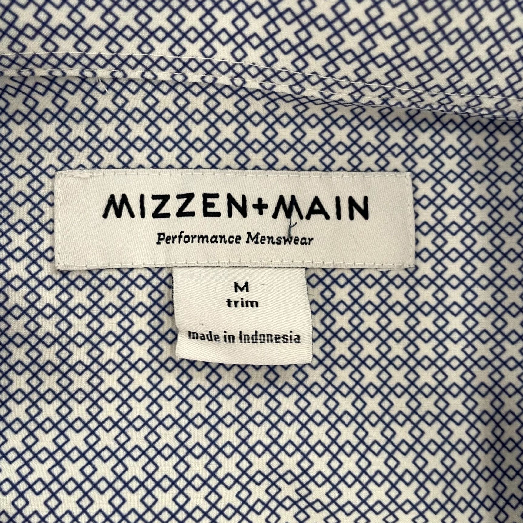 Mizzen+Main Mizzen+Main Shirt Adult Blue Button Up Performance Mens M Size US M / EU 48-50 / 2 - 5 Thumbnail