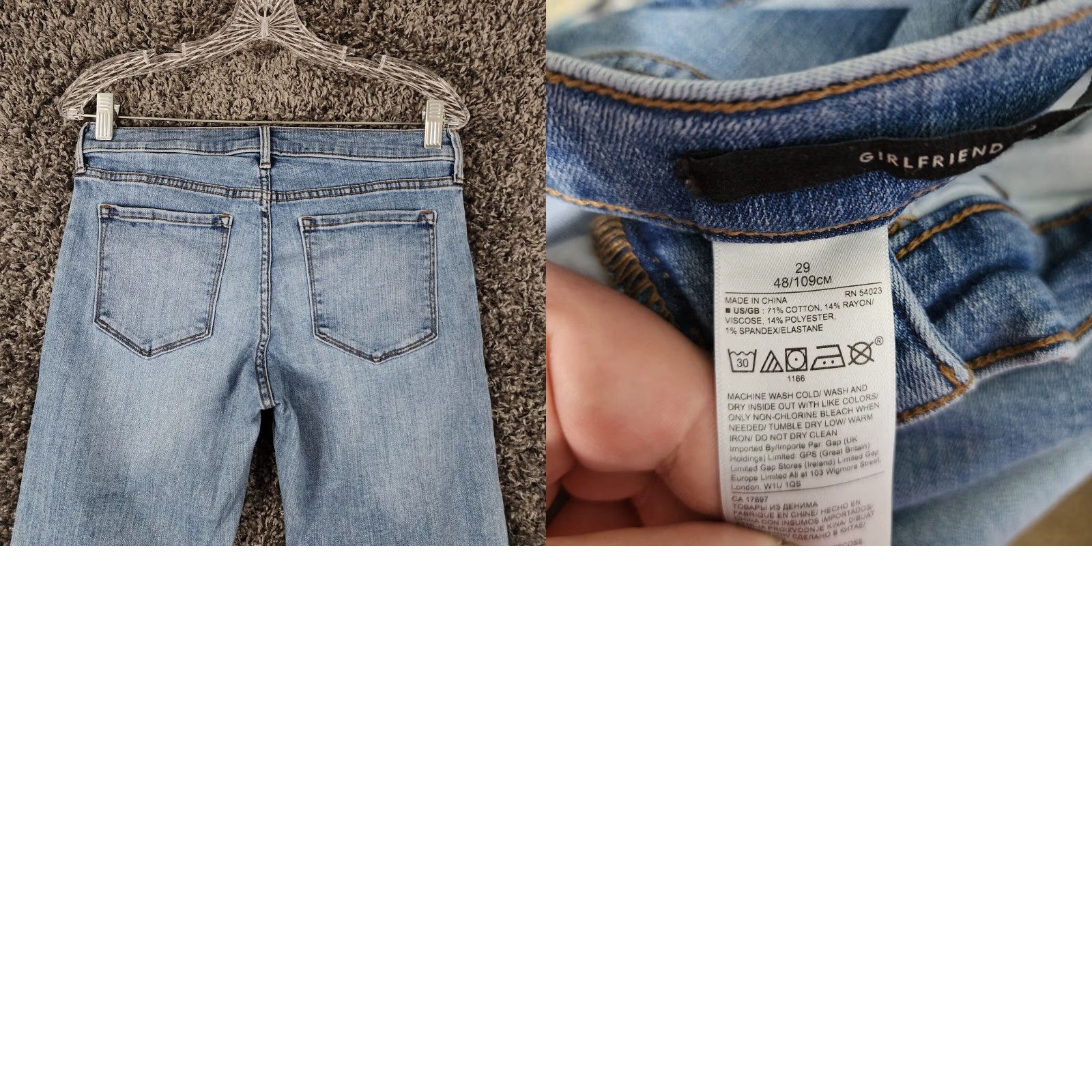 Banana Republic Banana Republic Jeans Girlfriend Two-Toned Blue Size 29 Womens Size 29" - 8 Thumbnail