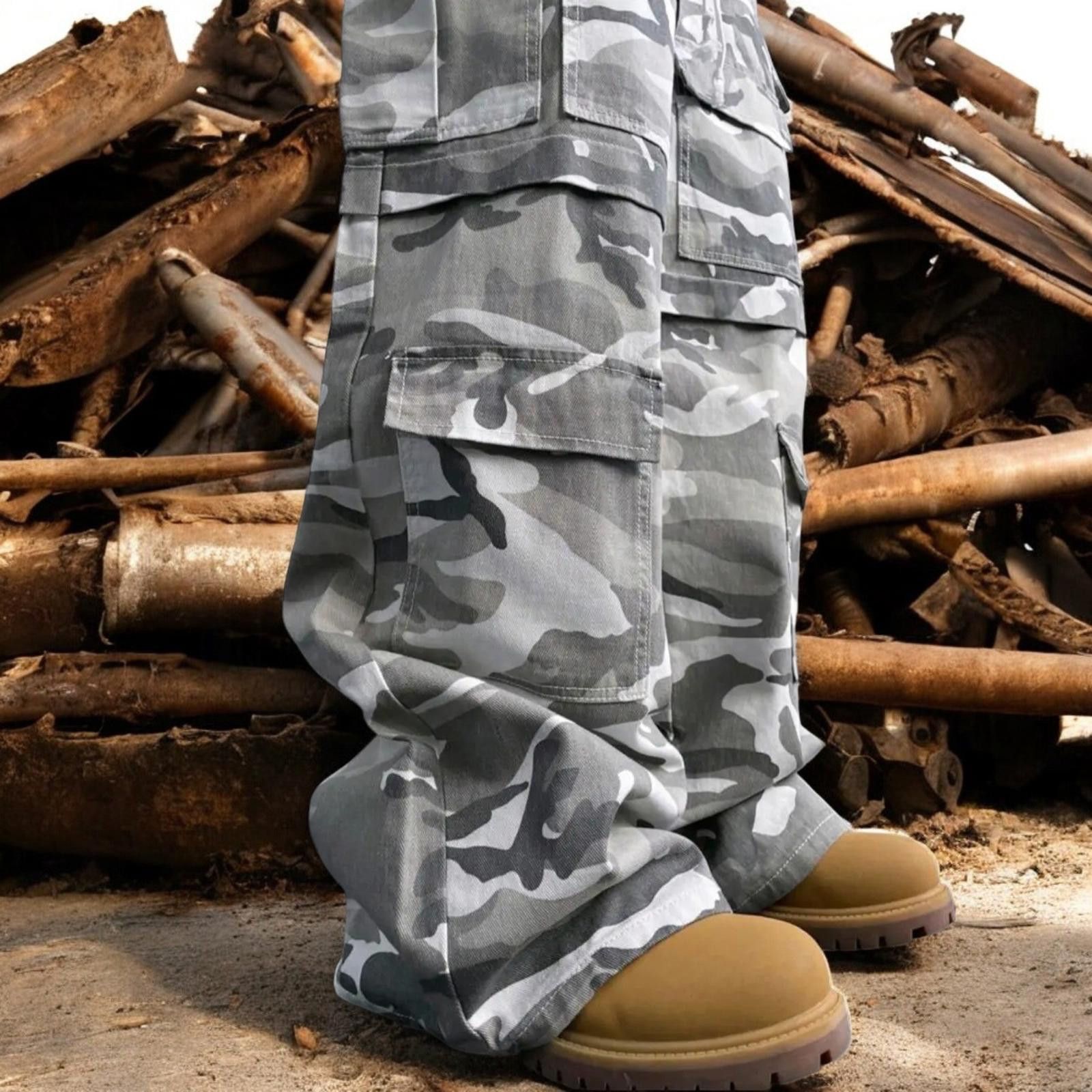 Vintage Camo Baggy Multi - Pocket Cargo Pants Size US 32 / EU 48 - 5 Thumbnail