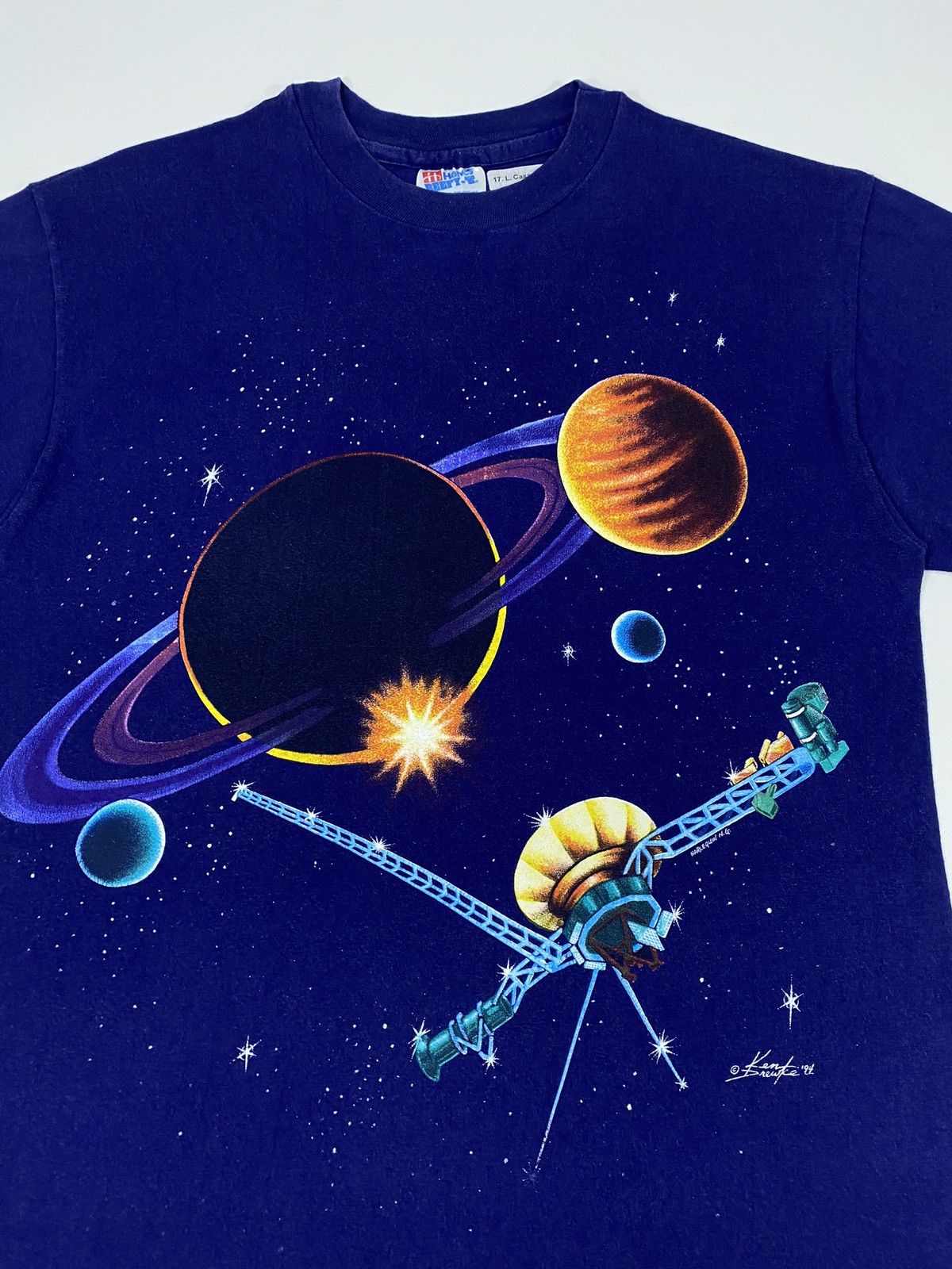 Hanes LASTDROP🔥90s Solar System Harlequin Ken Drewke Single Stitch Size US M / EU 48-50 / 2 - 4 Thumbnail