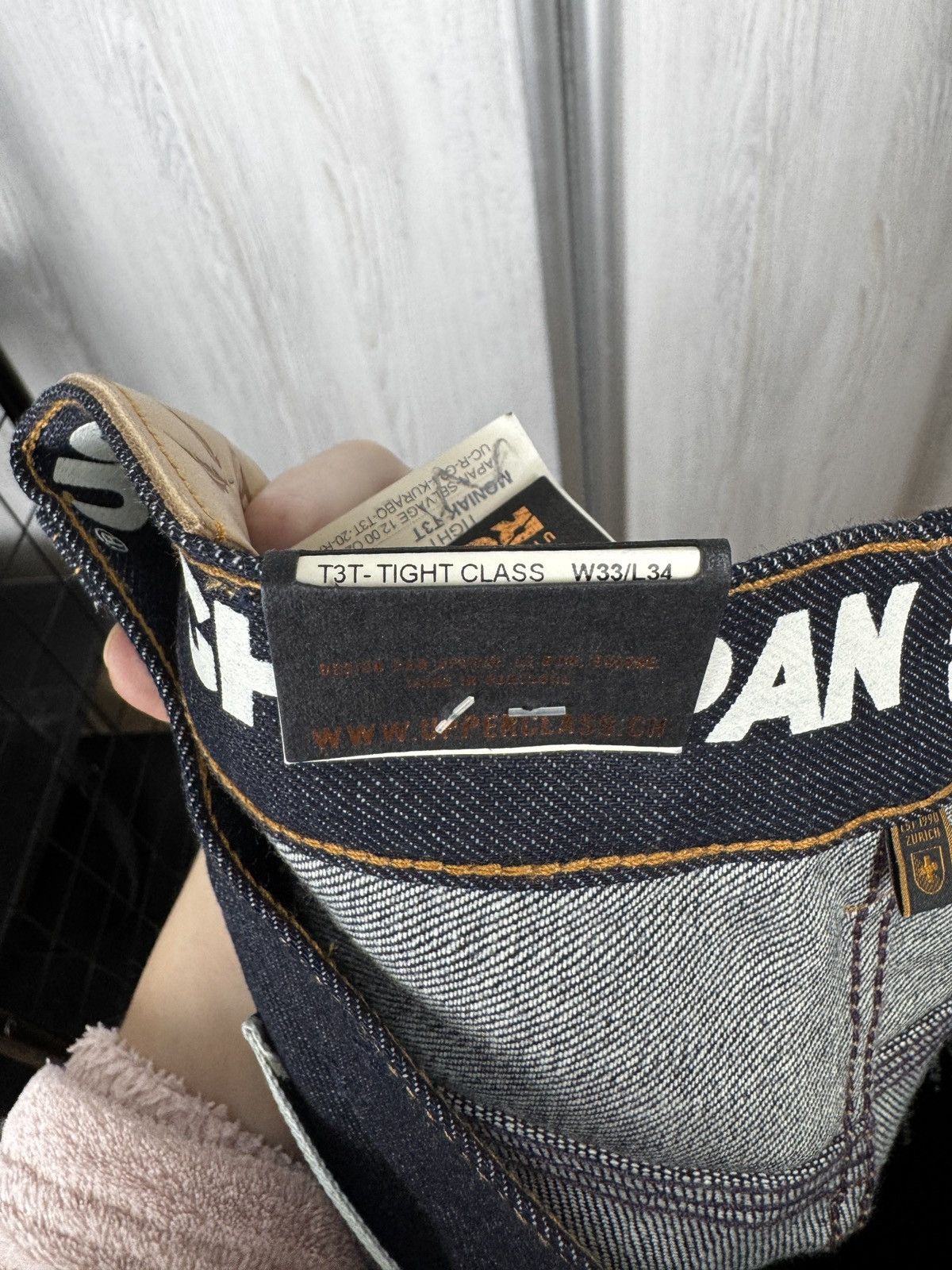 Other Upper Class Denim Rough Japan Selvage 12 oz Raw T3T Kurabo Size US 33 - 20 Thumbnail