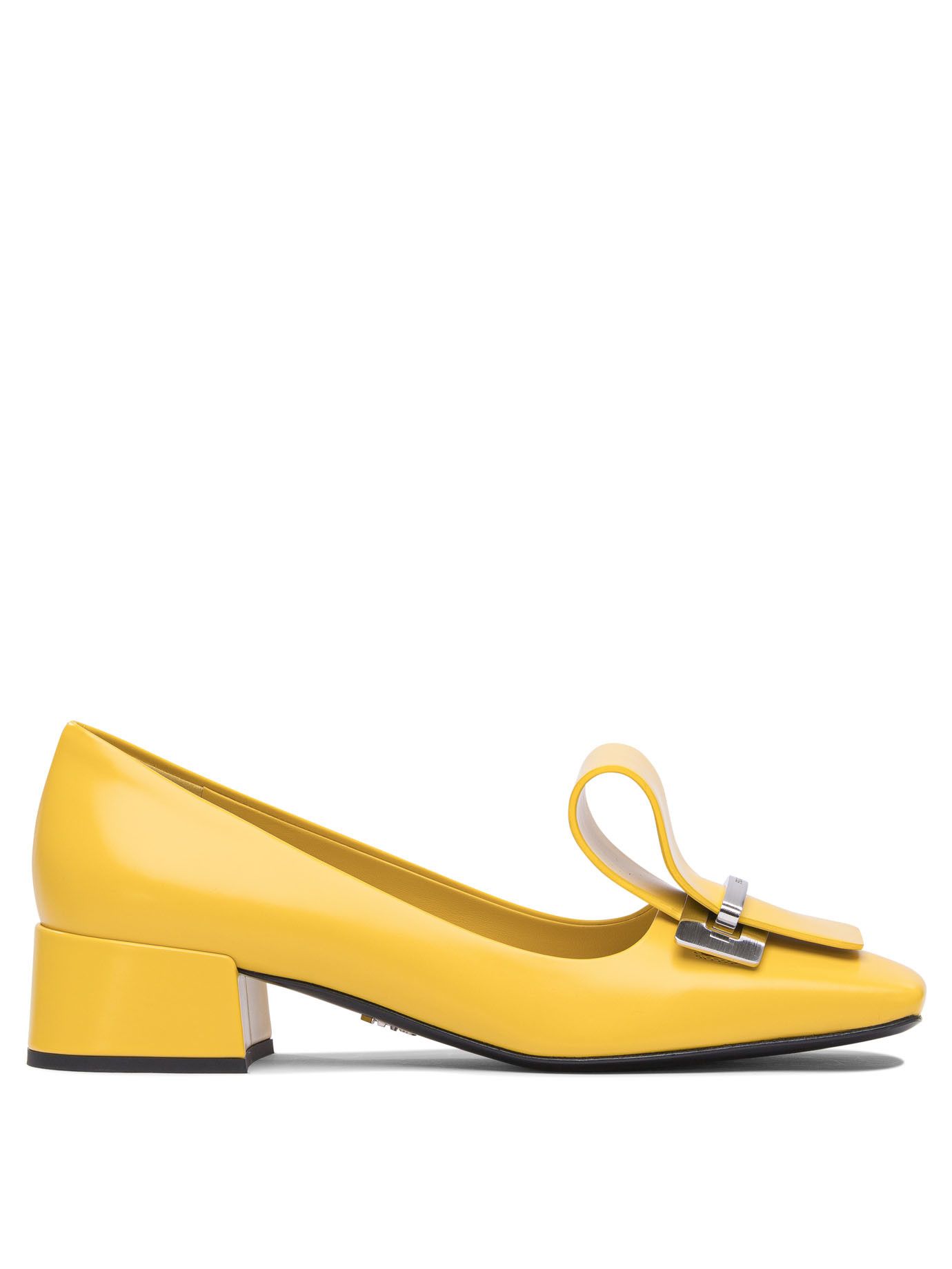 Prada Brushed Leather Pumps 35 Mm It 39 Women Shoes in Yellow
