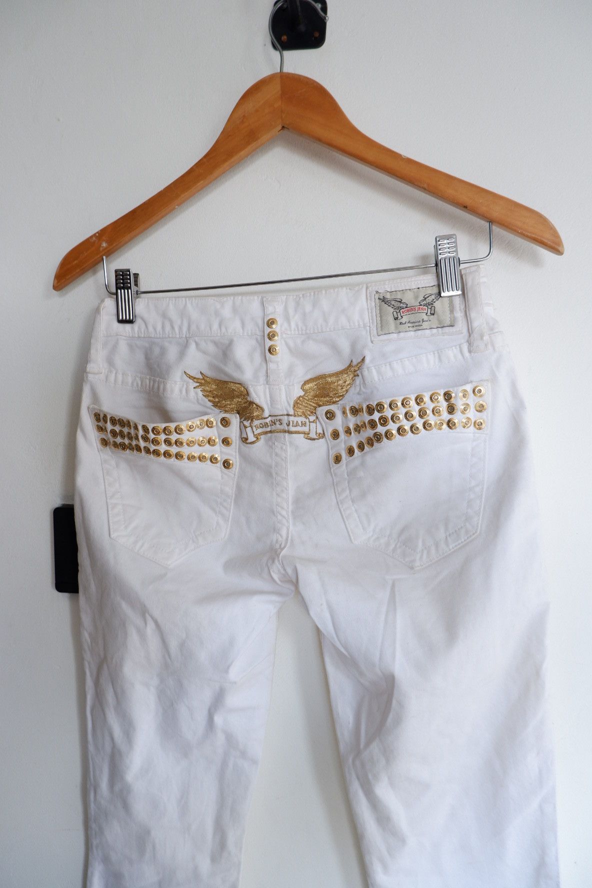Robins Jeans Robins Jeans Gold Studded Stretch Jeans Size US 26 / EU 42 - 4 Thumbnail