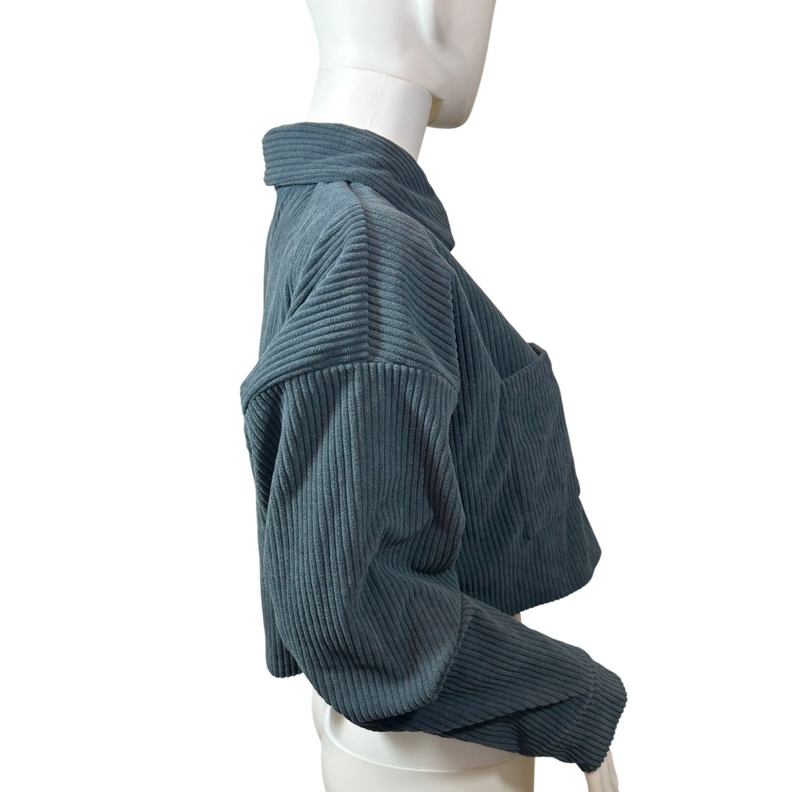 Other Sugar Rain Shacket M Greyish Blue Corduroy Shirt Jacket Coll Size M / US 6-8 / IT 42-44 - 4 Thumbnail
