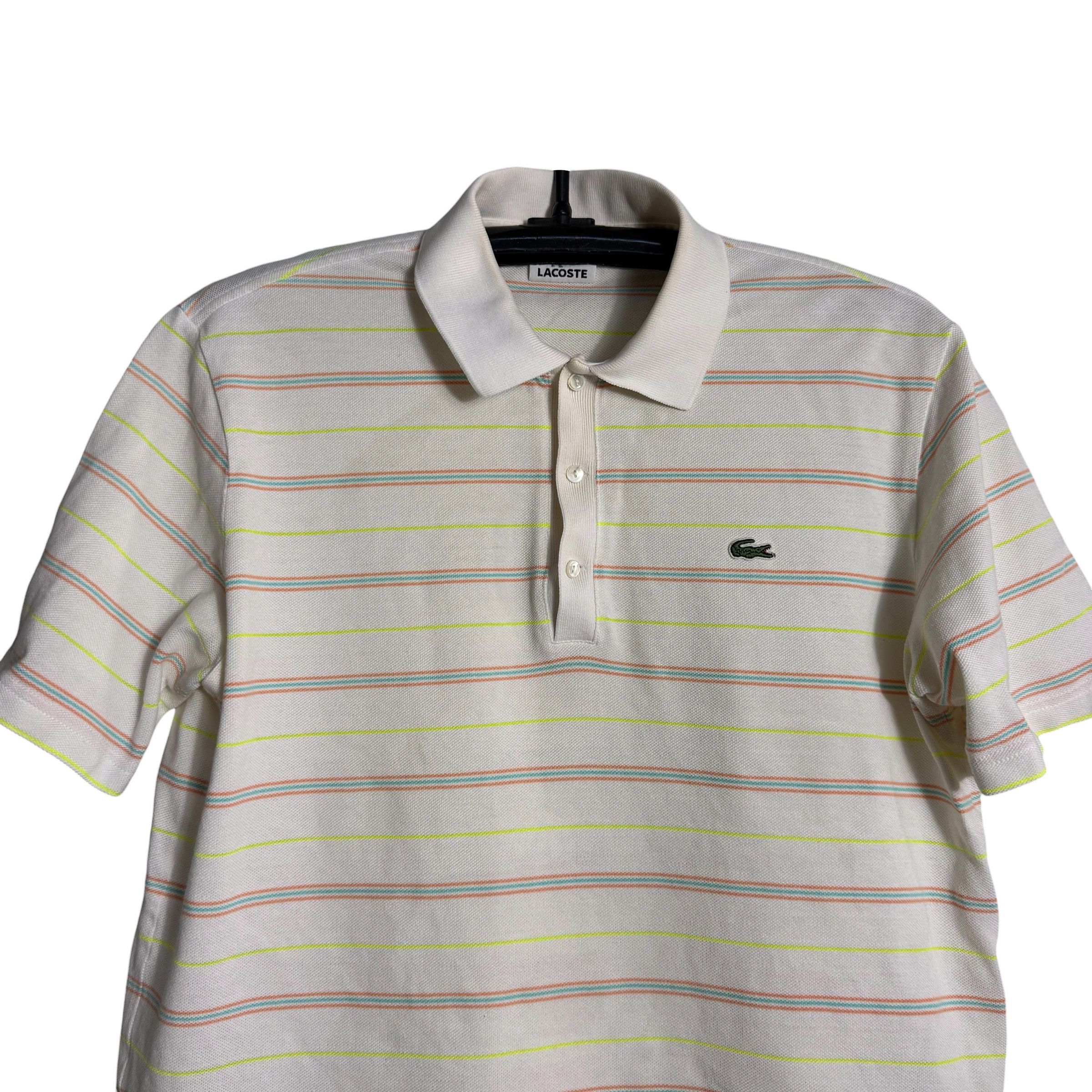 Lacoste 🔥RARE🔥Vintage Lacoste Stripes Polo Shirt Made In Japan Size US XL / EU 56 / 4 - 2 Thumbnail