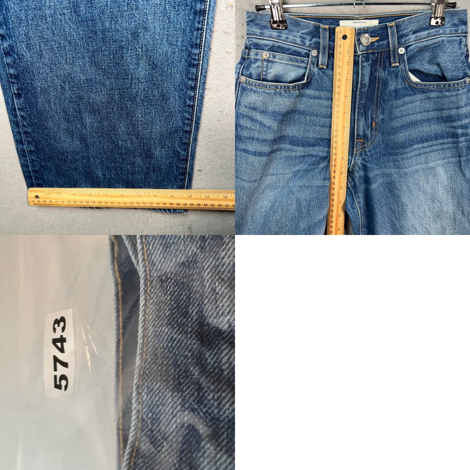 SLVRLAKE SLVRLAKE Womens Denim Jeans High Rise Wide Leg 23 Premium USA Blue Jeans 5-Pocket Size 40" / US 18 - 8 Thumbnail