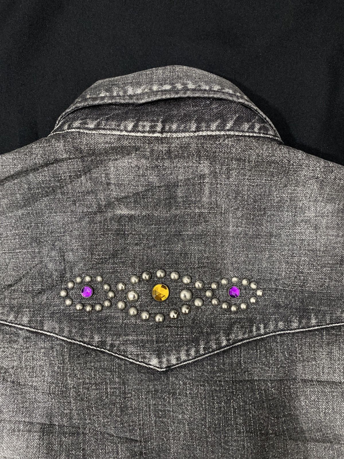 Number (N)ine Number Nine AW 07 Studed Jewel Western Denim Shirt Size US L / EU 52-54 / 3 - 7 Thumbnail
