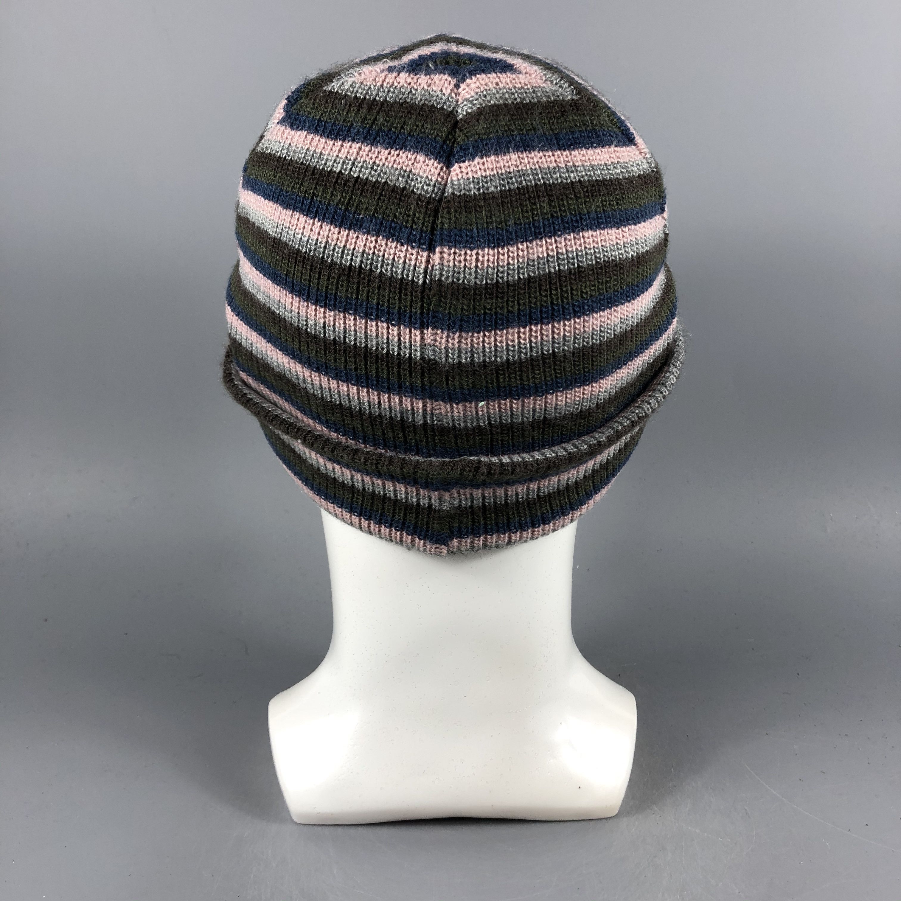 Vintage Womens EAB Stripe Beanie Snow Hat Snow Cap -D1211 Size ONE SIZE - 3 Thumbnail