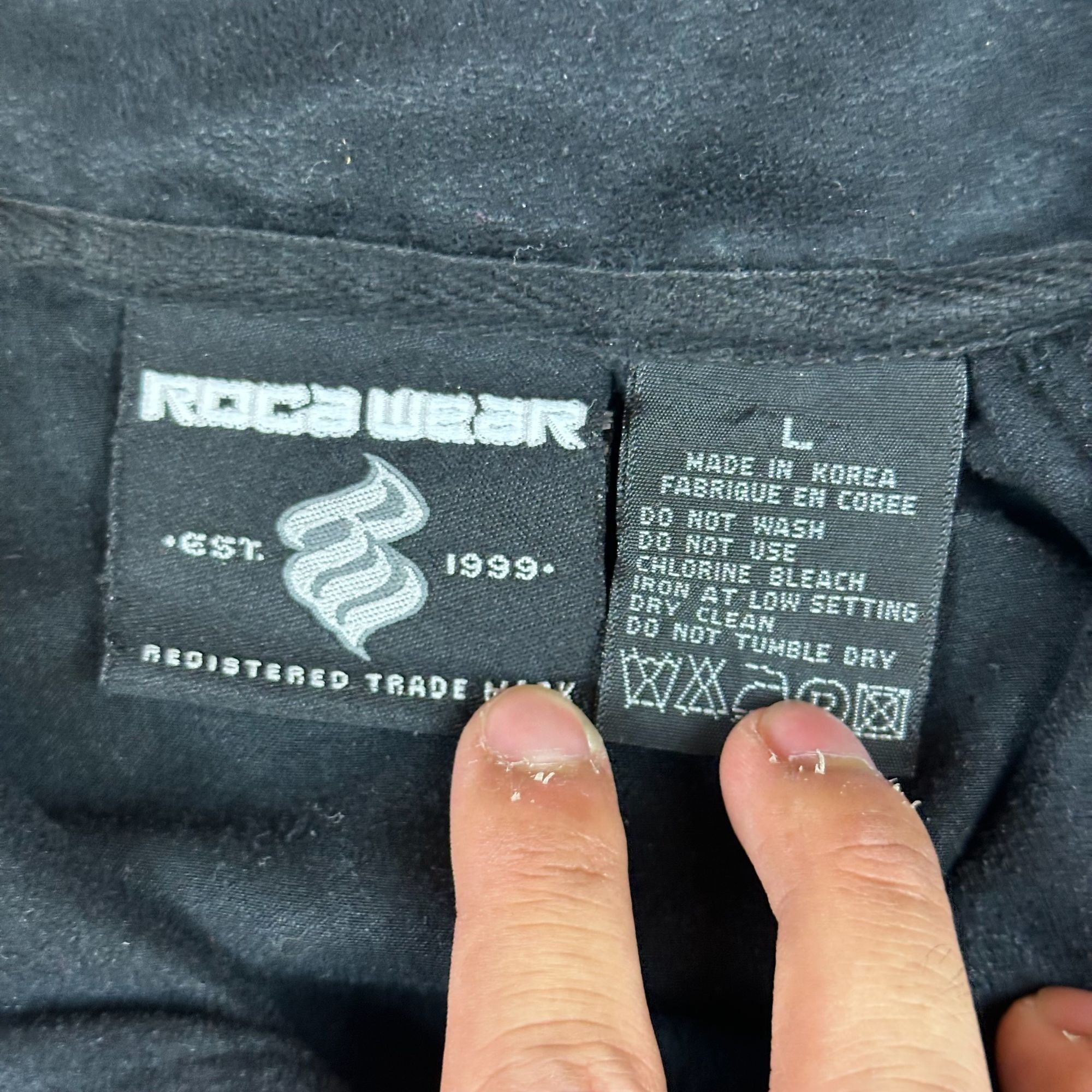 Rocawear Rocawear Black Track Jacket L Full Zip Retro Style Polyester Size US L / EU 52-54 / 3 - 3 Thumbnail