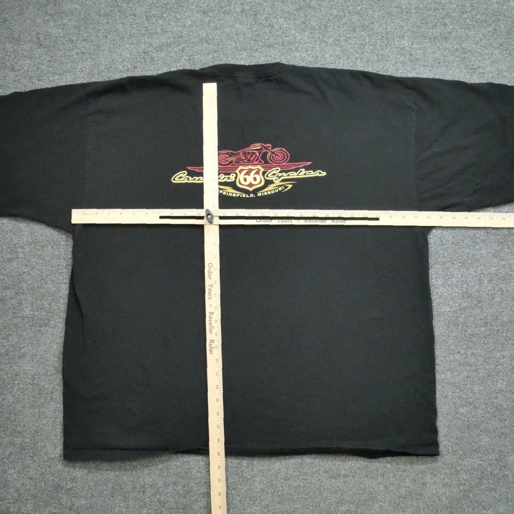 Gildan VINTAGE Motorcycle T Shirt Adult 3XL Black Springfield Missouri Chopper Route 66 Y2K Gildan Mens Shirts Size US XXL / EU 58 / 5 - 6 Thumbnail