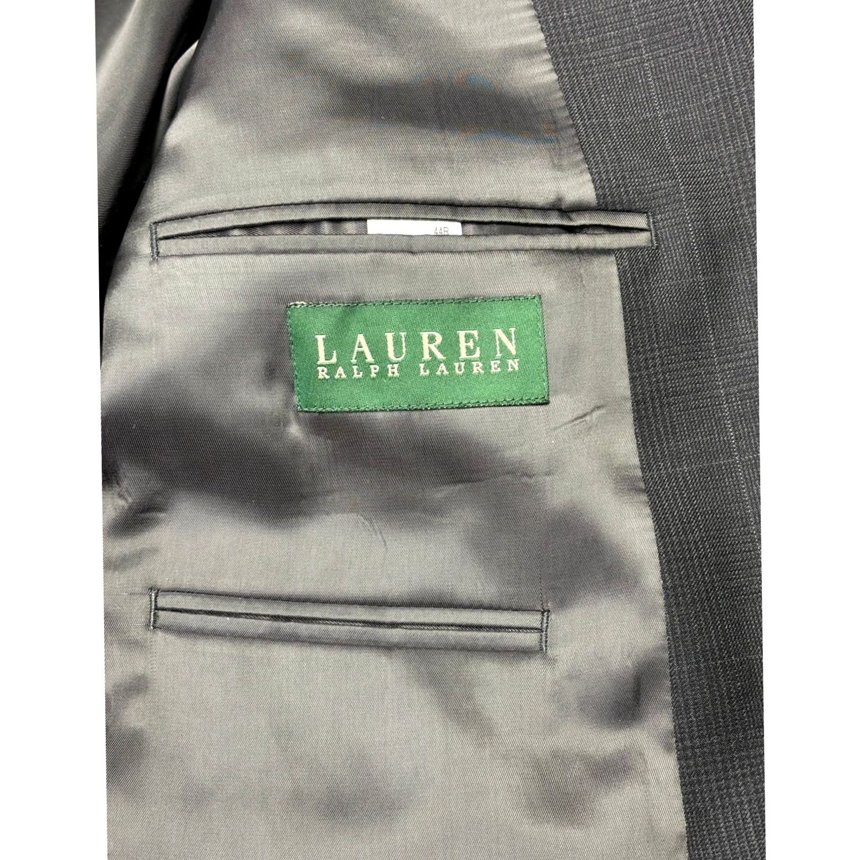 Ralph Lauren Lauren Ralph Lauren Men's Glen Plaid Wool Sport Coat Blazer 2 Piece Beige? Gray? No Color Size 44R - 6 Thumbnail