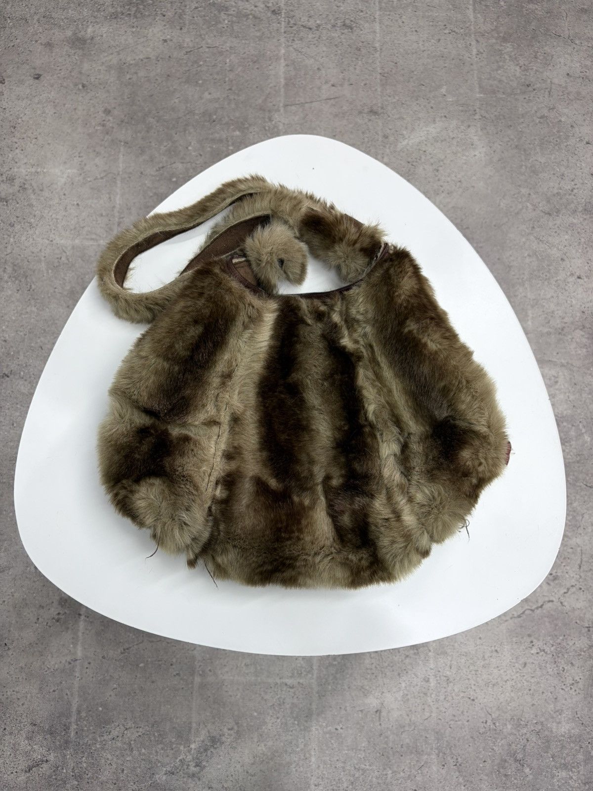 If Six Was Nine Vintage Shearling Fur Leather Shoulder Bag Y2K Boho Suede Size ONE SIZE - 14 Thumbnail