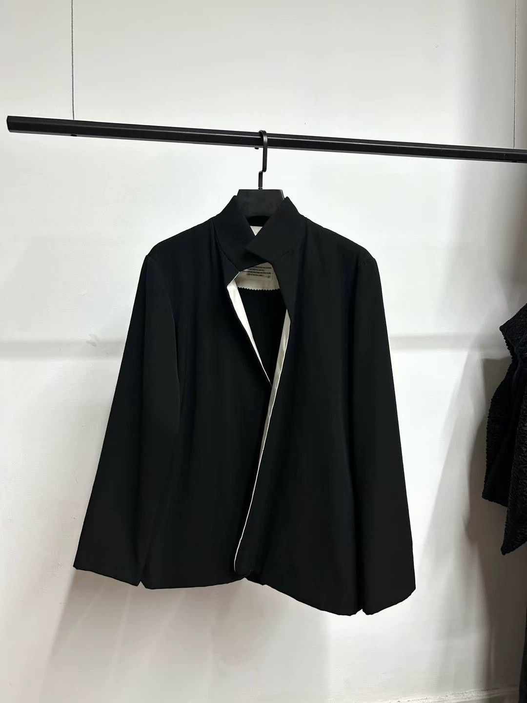 Yohji Yamamoto Yohji Yamamoto Black White Colorblock Wool Blazer Size L / US 10 / IT 46 - 6 Thumbnail