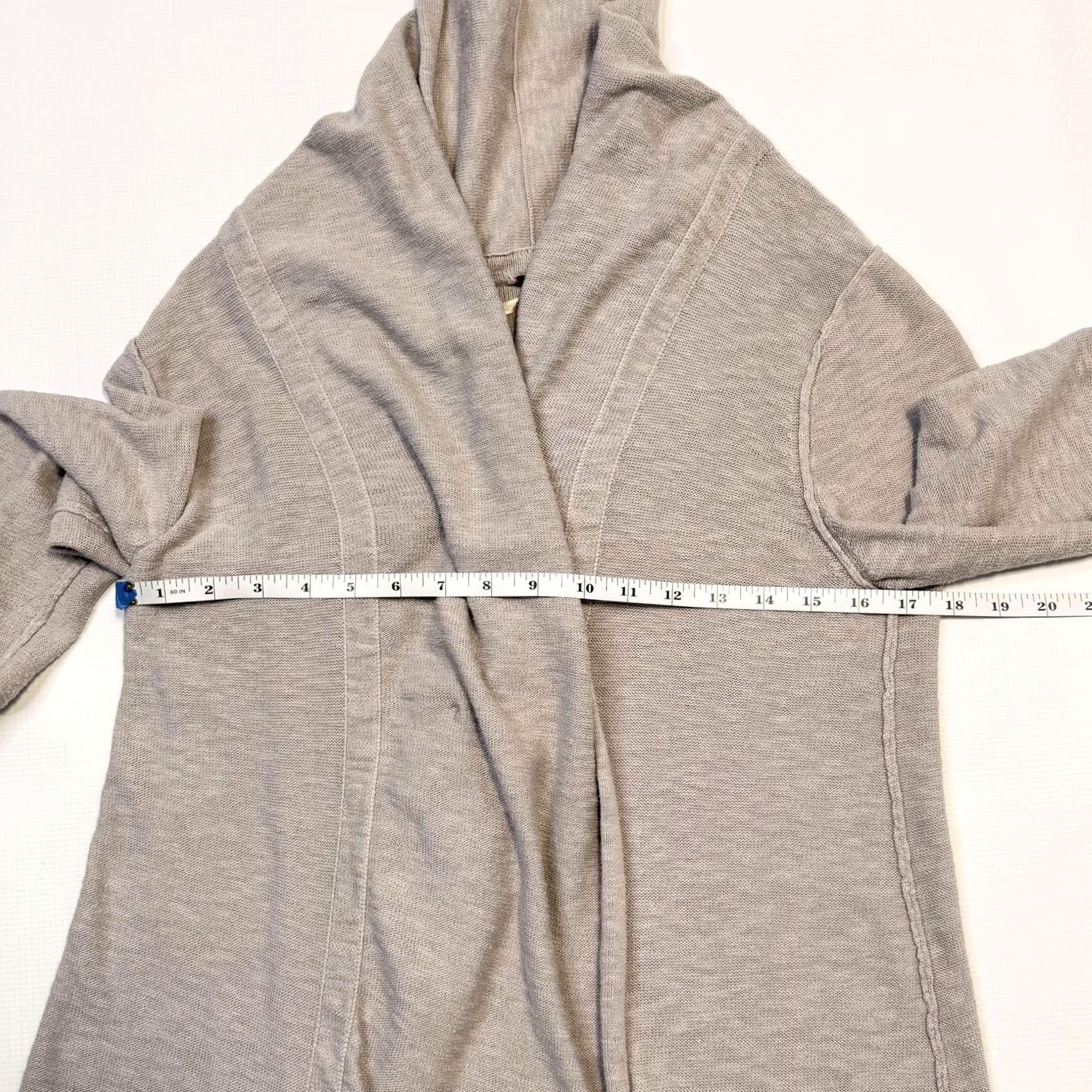 Free People VINTAGE Free People Cardigan Sweater Womens Small Gray Shawl Collar Open Front Knit Size S / US 4 / IT 40 - 5 Thumbnail