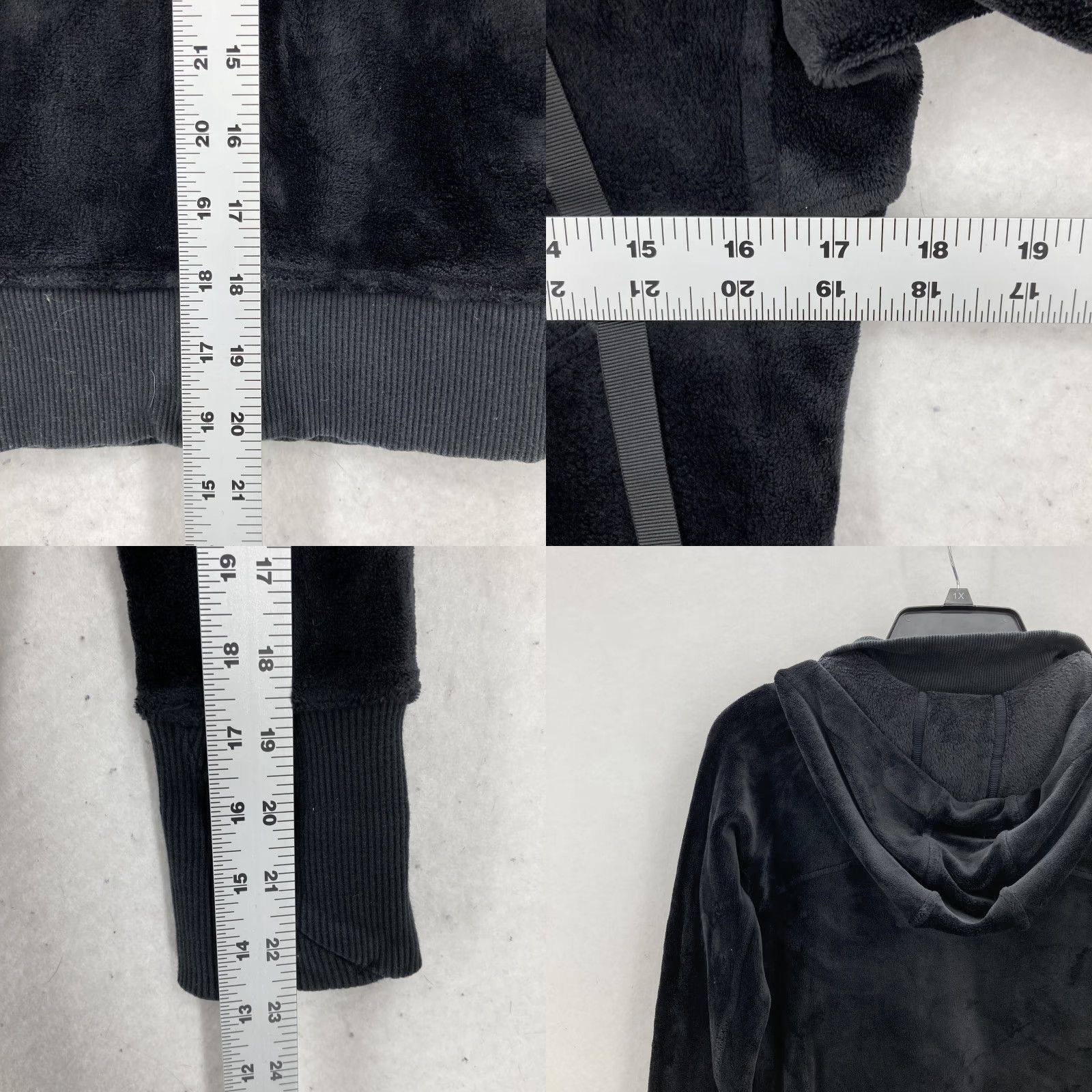 Athleta Athleta Hoodie Womens XS Black Plush Fleece Full Zip Jacket Size XS / US 0-2 / IT 36-38 - 8 Thumbnail