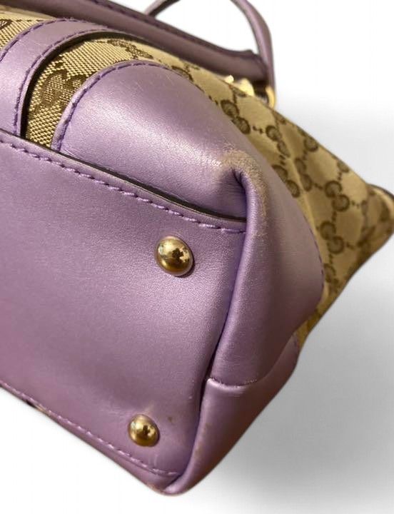 Gucci Gucci - Glancery Heart Abbey Handbag Purple Pink Size ONE SIZE - 5 Thumbnail