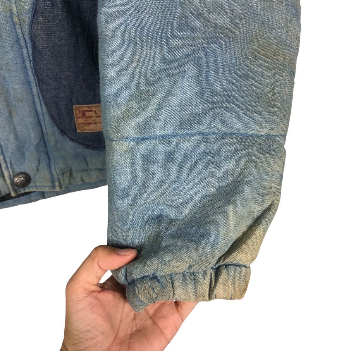 Blue Blue Japan 📌Vintage Denim Chore Biker Jacket Roky Indigo Zipper Size US L / EU 52-54 / 3 - 18 Thumbnail