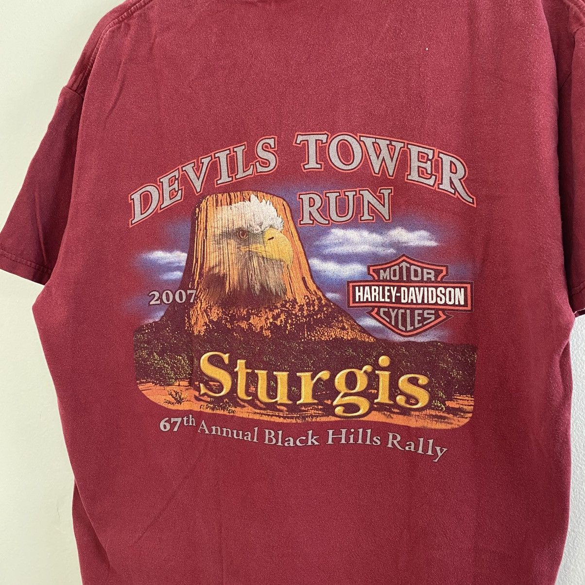 Harley Davidson Vintage Harley Davidson T Shirt L Black Hills Sturgis Rally Size US L / EU 52-54 / 3 - 2 Thumbnail